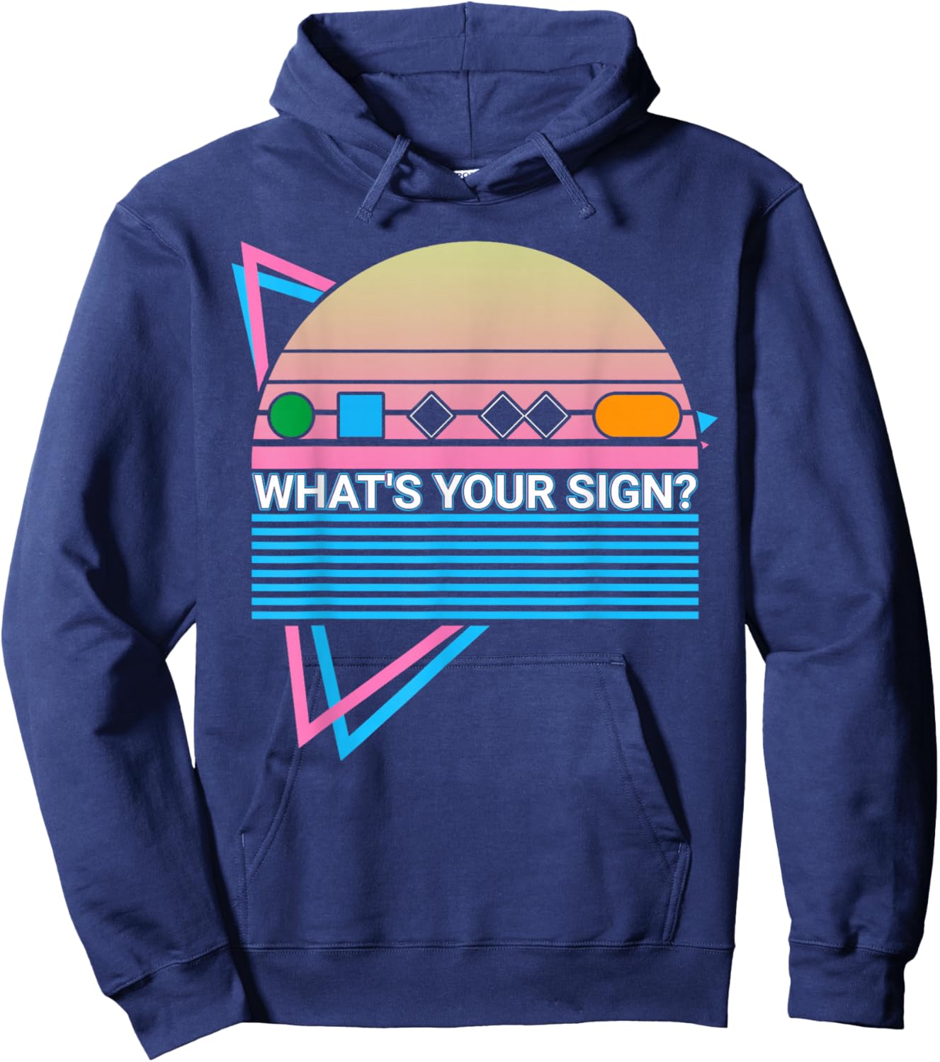 Skiing Ski Retro What's Your Sign? Hoodie - Hoodie | Navy
