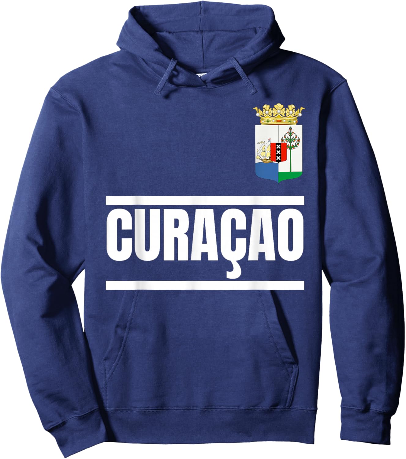 Curacao Coat of Arms - Curacao Flag Hoodie - Hoodie | Navy