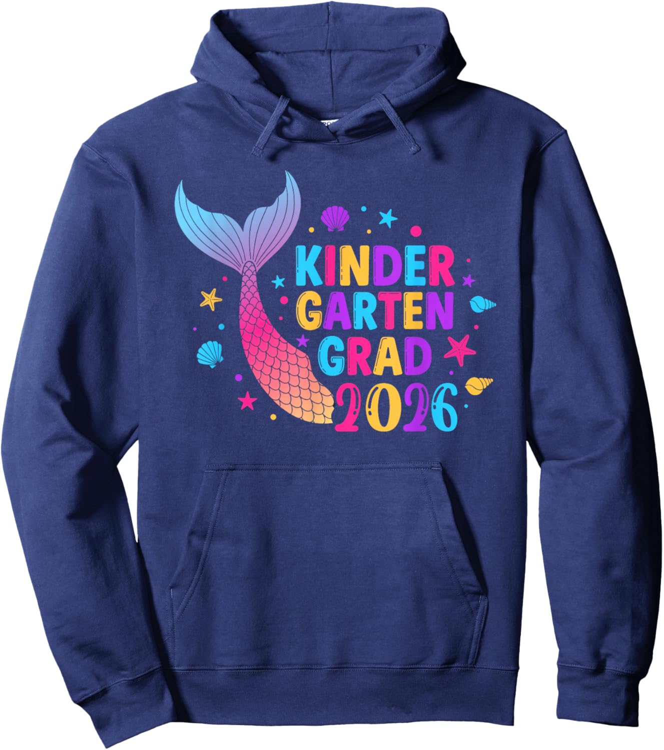 Kindergarten Grad 2026 Mermaid Graduation for Kids Girls Hoodie - Hoodie | Navy