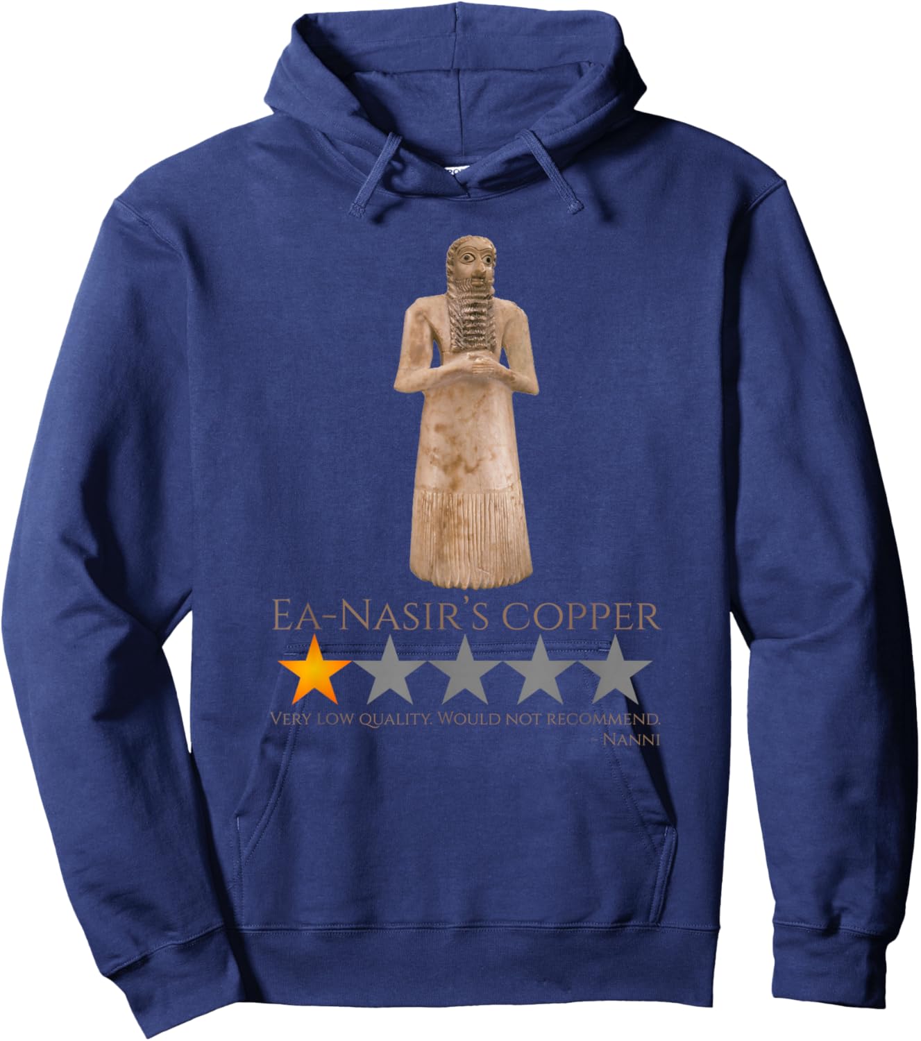 Funny Ancient Sumerian History - Ea-Nasir Copper Meme Hoodie - Hoodie | Navy