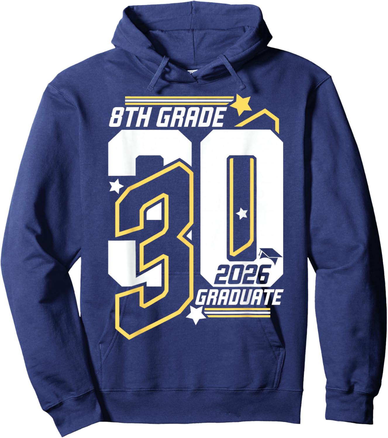 8th Grade Senior 2026 Graduation Class of 2030 Hoodie - Hoodie | Navy
