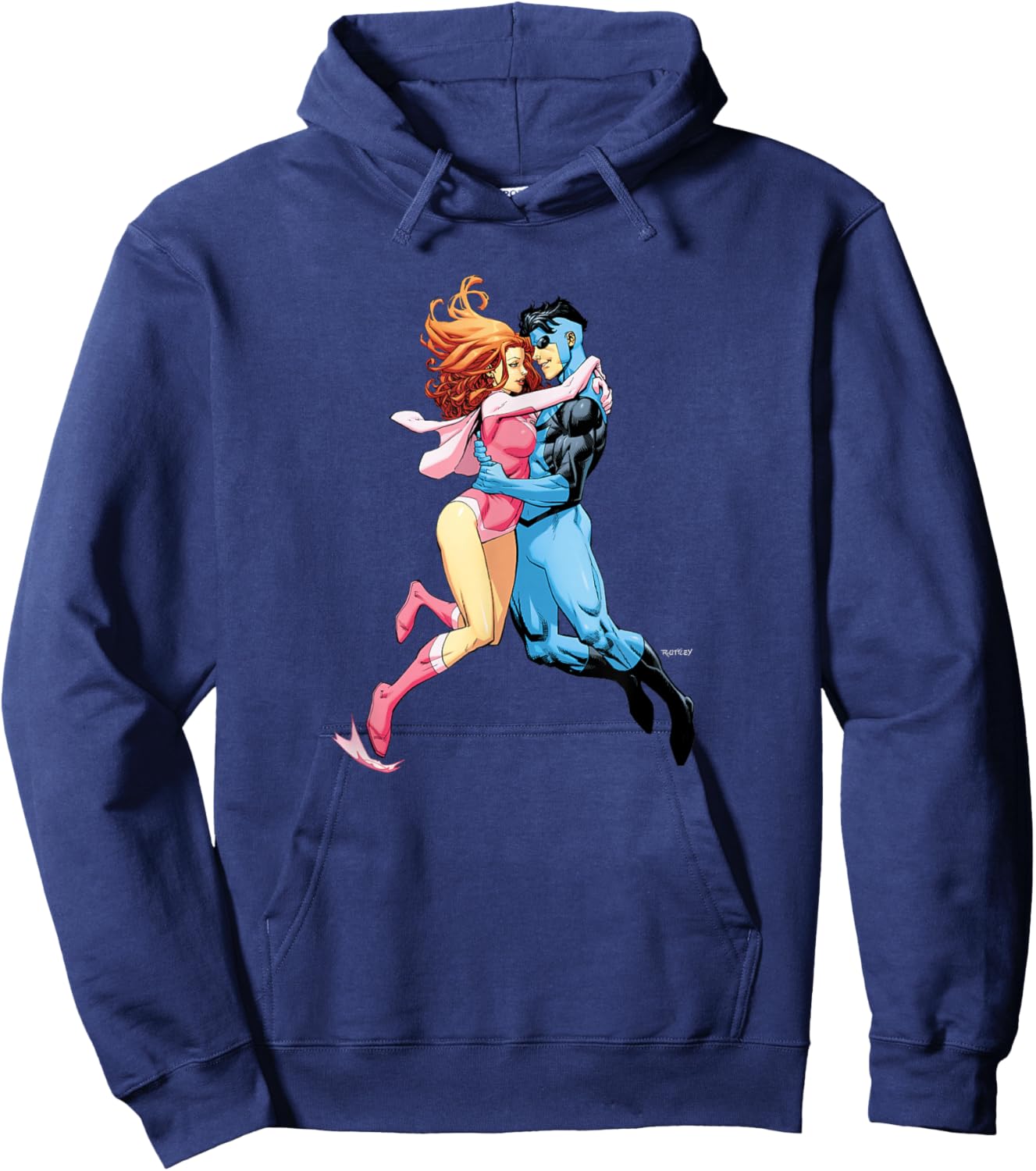 INVINCIBLE -Adults Black Cartoon , Small Hoodie - Hoodie | Navy
