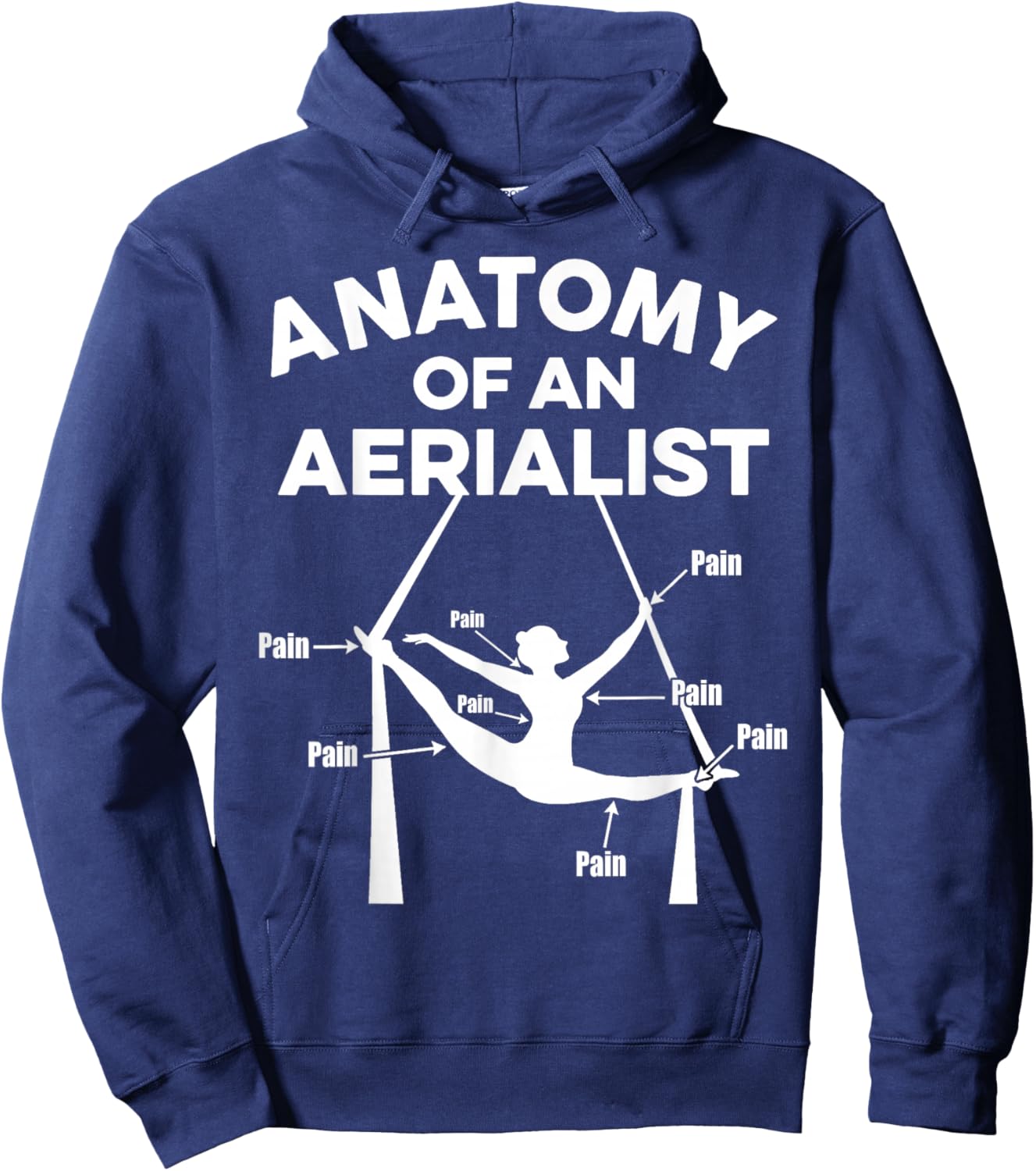 Anatomie d'un Aérien Drôle Cirque Douleur Aérienne Hoodie - Hoodie | Navy