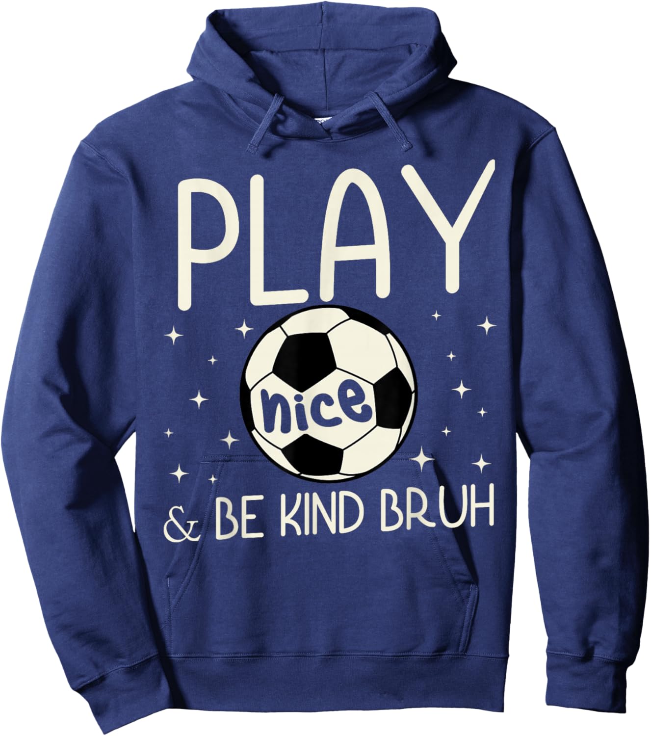 Bruh Be Kind Anti Bullying Soccer Player Team Boys Kids Hoodie - Hoodie | Navy