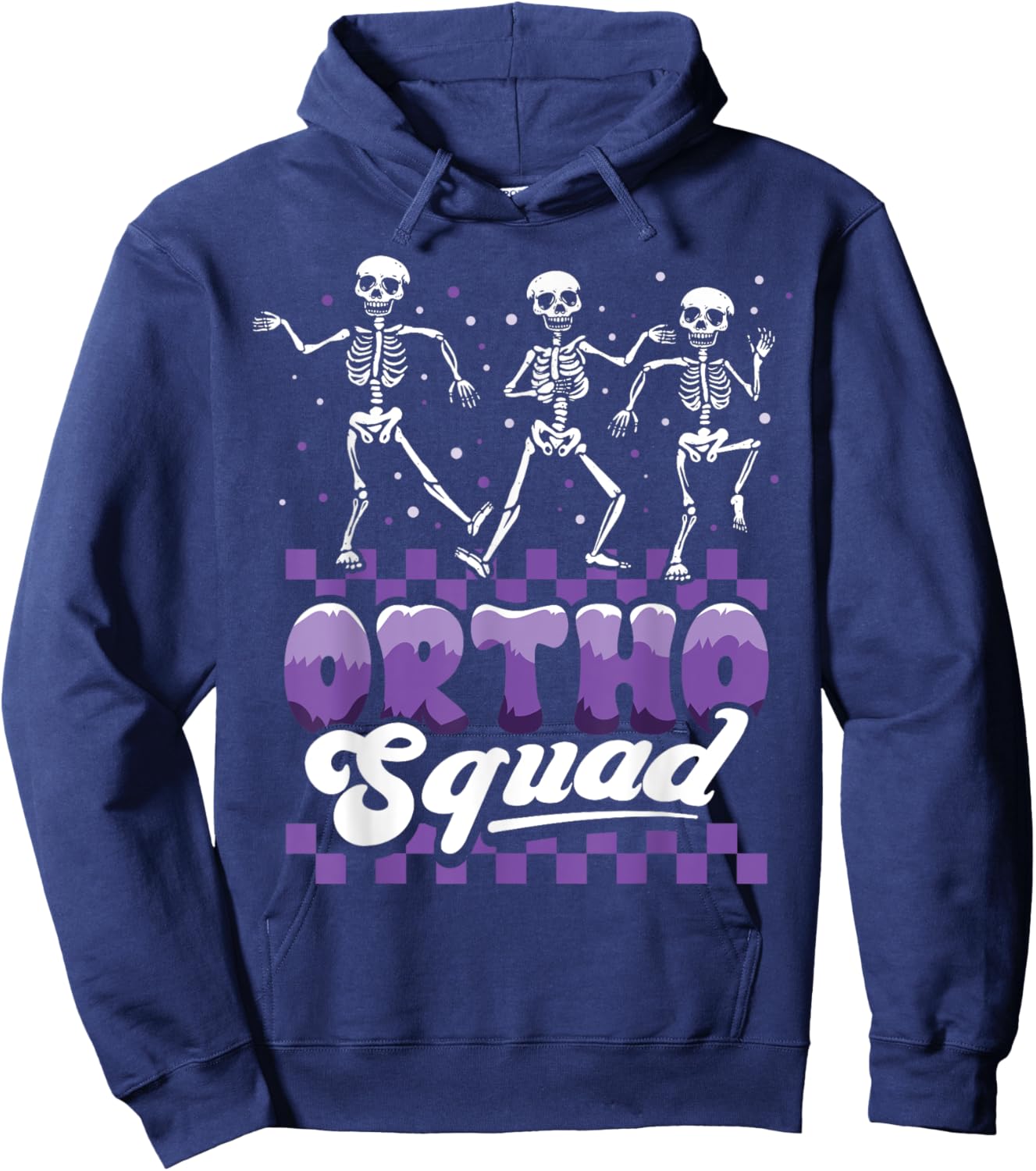 Dancing Skeleton Ortho Squad Nurse Orthopedic Halloween Hoodie - Hoodie | Navy