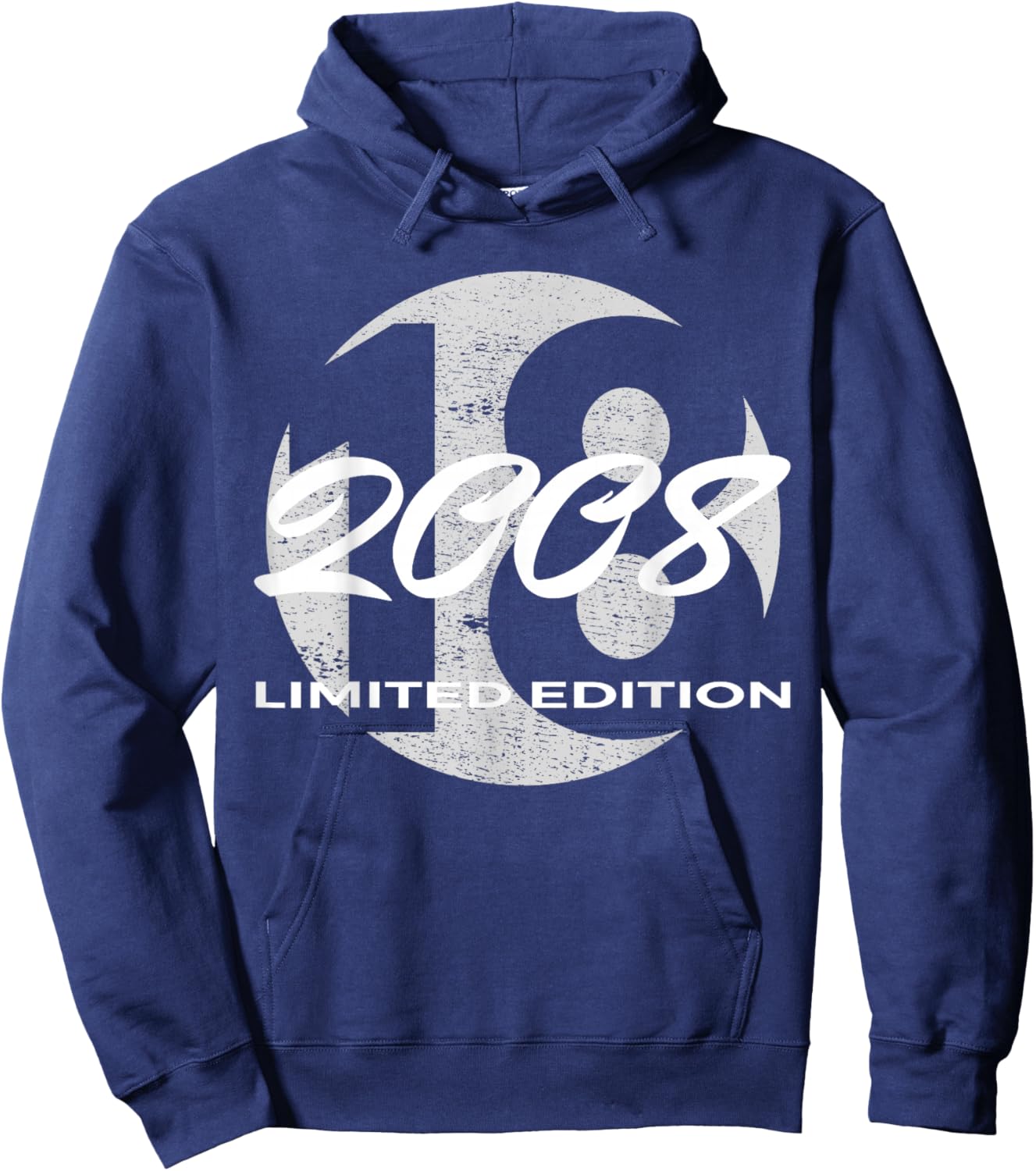 18th Birthday Girl Boy 18 Years 2008 Funny Gift Hoodie - Hoodie | Navy