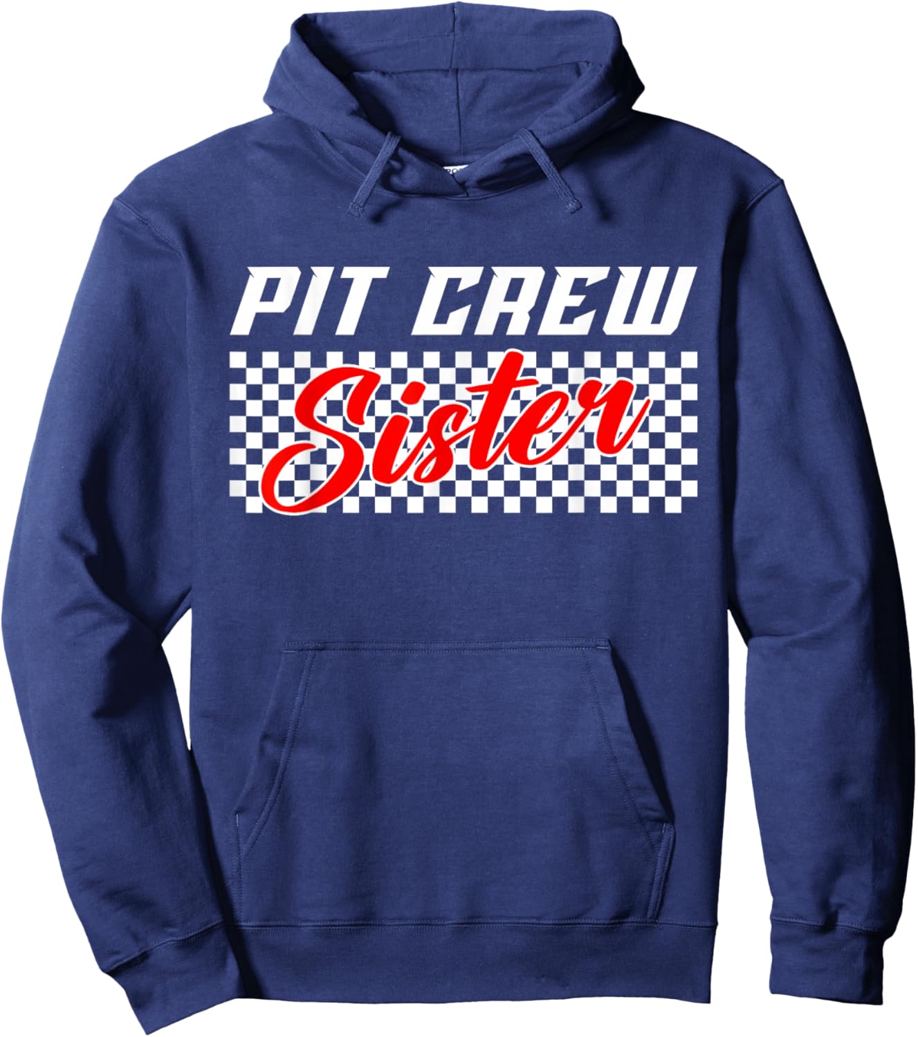 Sister Pit Crew Race Car Birthday Family Matching Hoodie - Hoodie | Navy