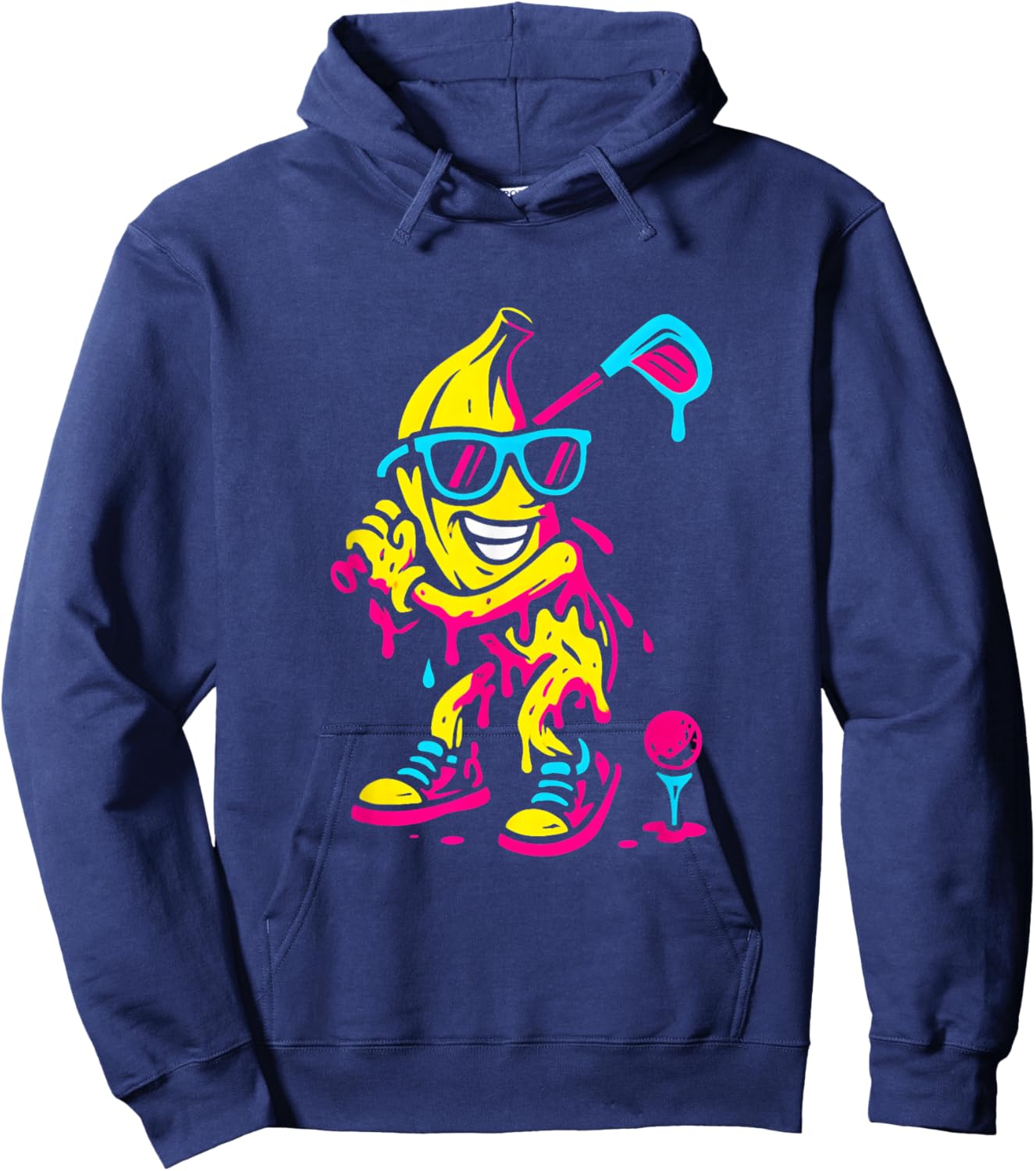 Banana Golf Drip Funny Kids Youth Boys Girls Hoodie - Hoodie | Navy