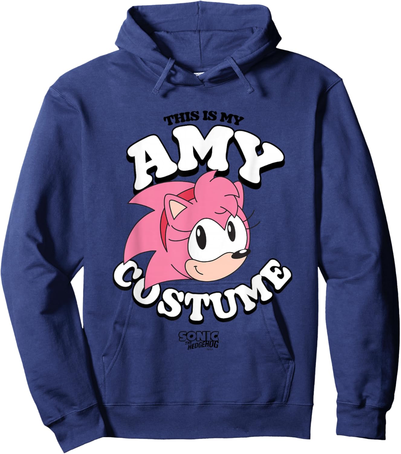 Sonic The Hedgehog Halloween This Is My Amy Retro Costume Hoodie - Hoodie | Navy