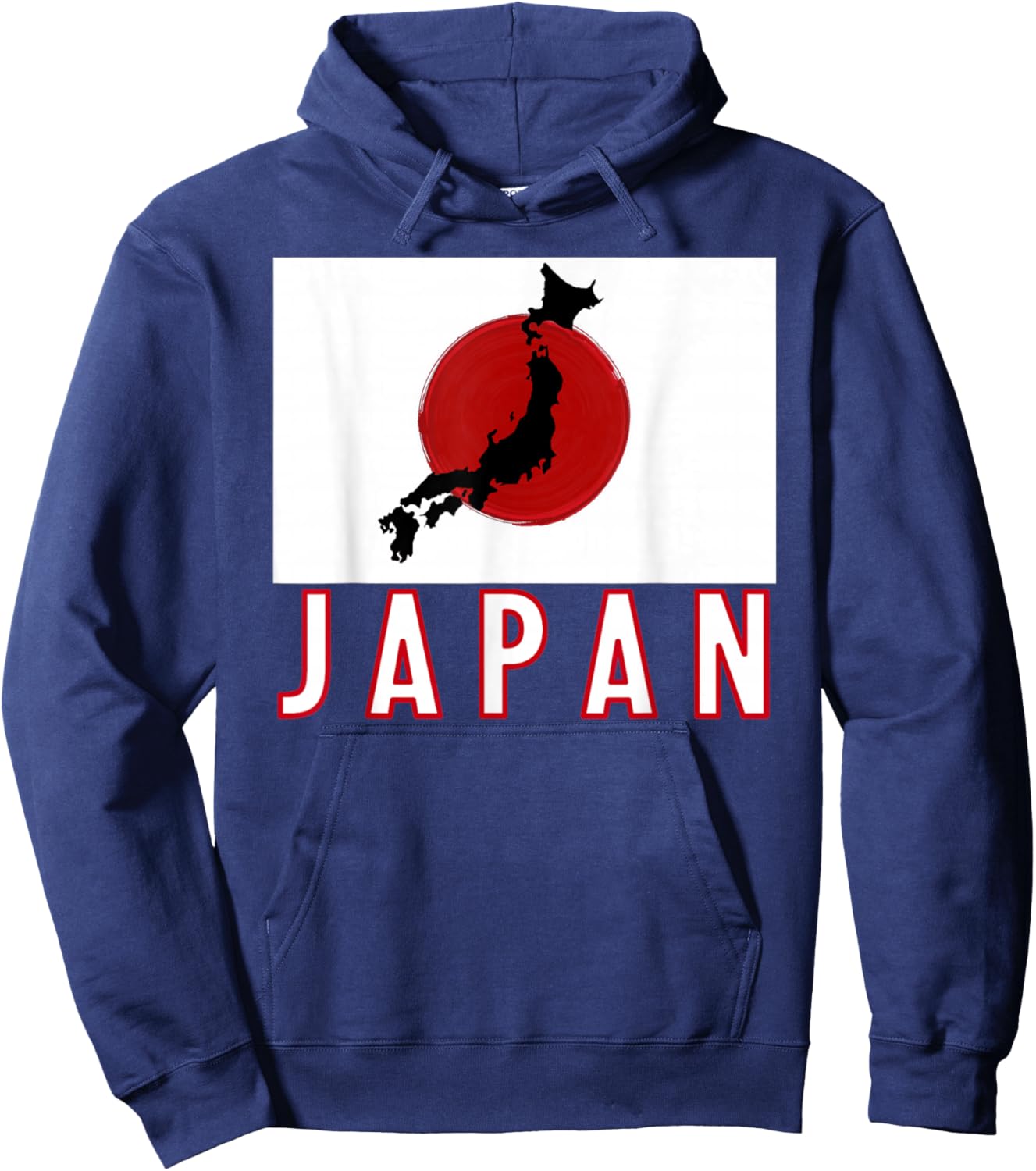 Flag of Japan Patriotic Men Women Children Japanese Hoodie - Hoodie | Navy