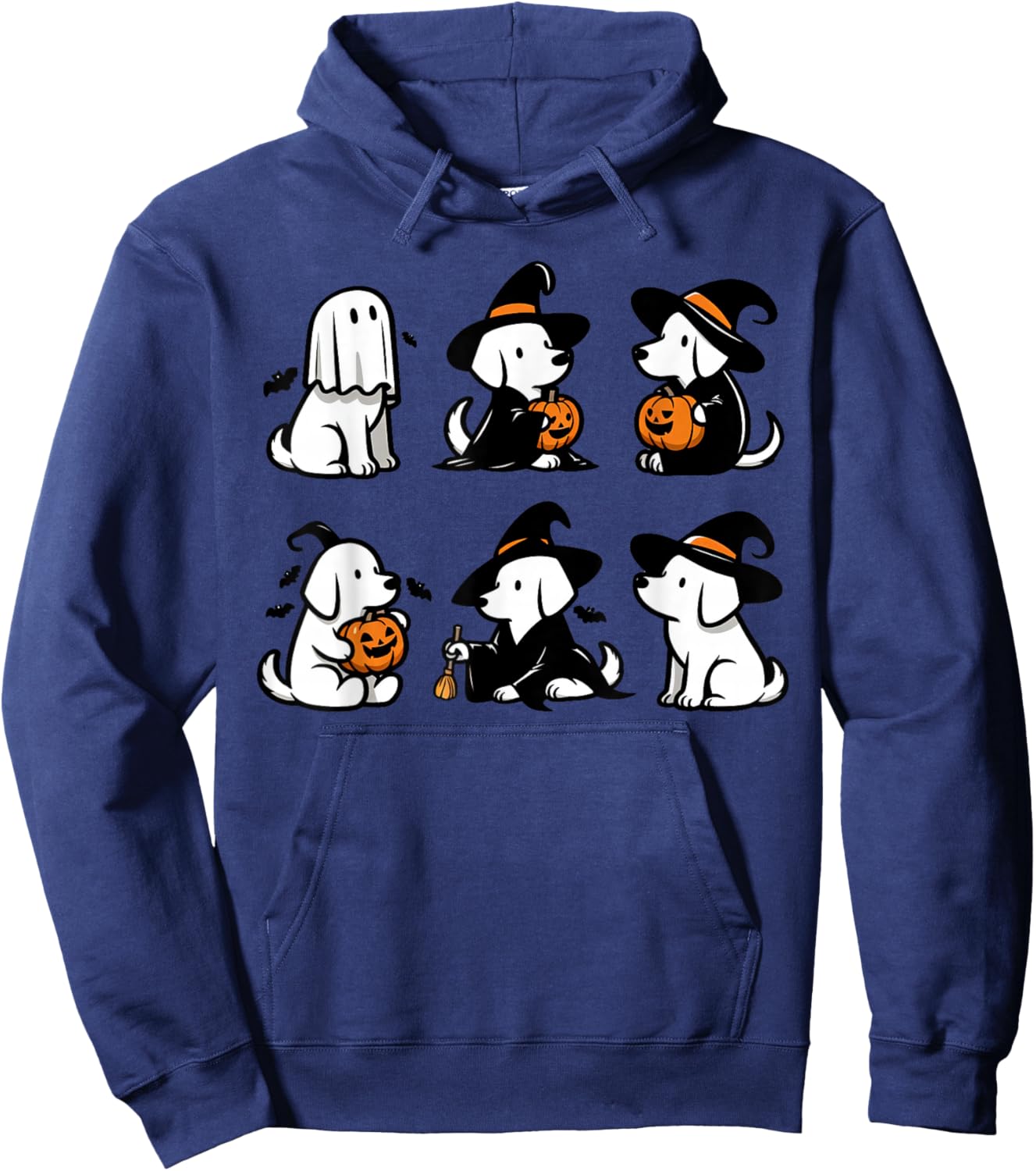 Funny Ghost Dog Funny Halloween Spooky Funny Boo Dog Lover Hoodie - Hoodie | Navy