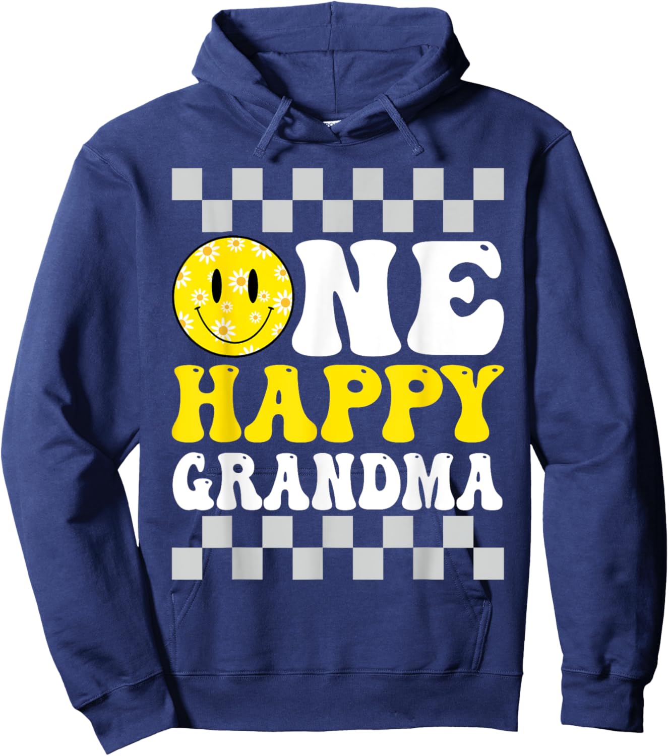 One Happy Dude Grandma 1st Birthday Family Matching Hoodie - Hoodie | Navy