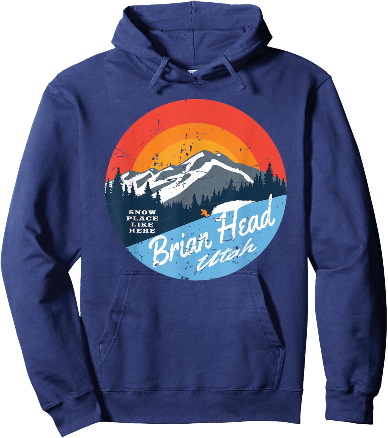 Brian Head Utah Winter Vacation Souvenir Hoodie - Hoodie | Navy