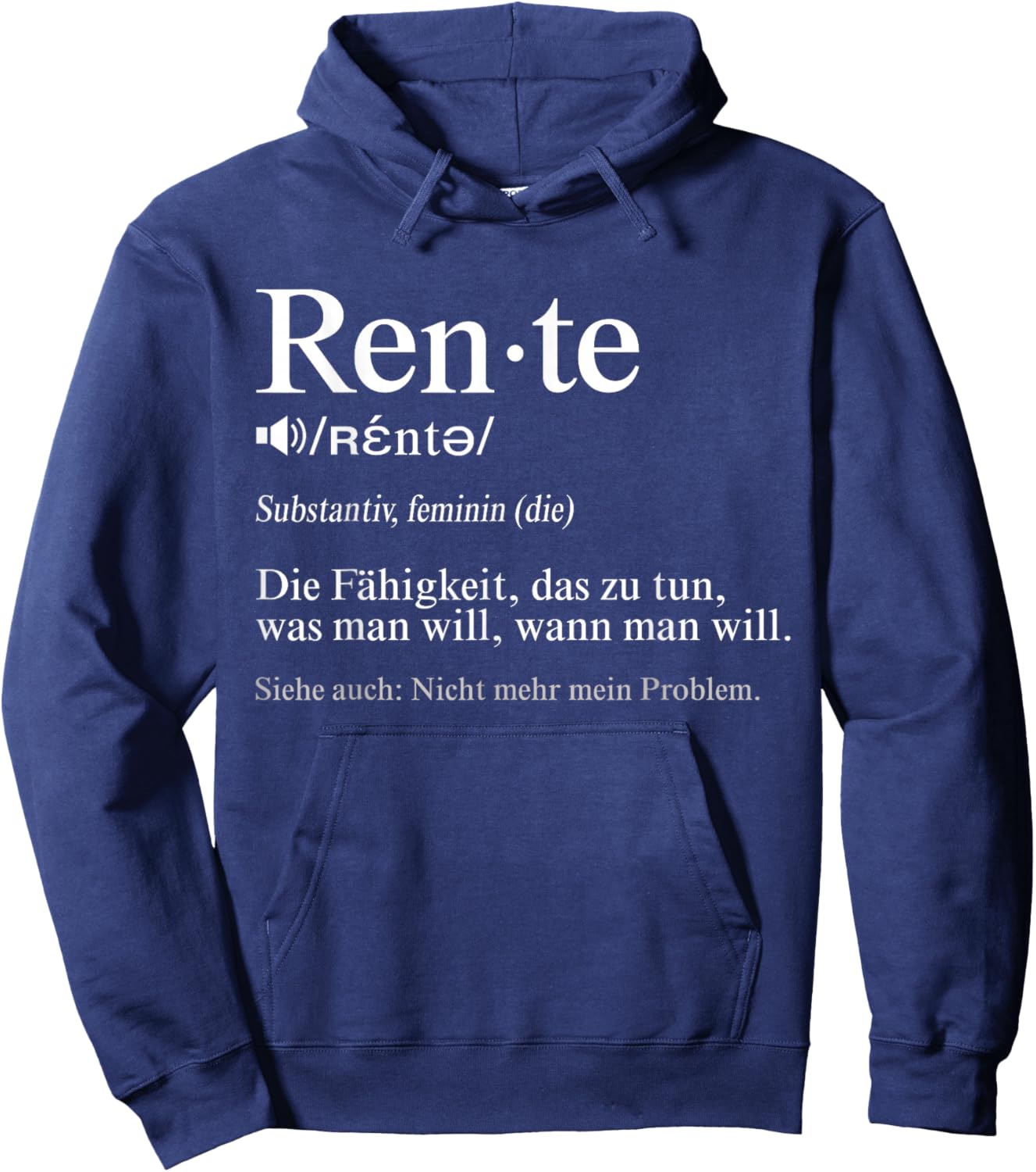 Retirement Definition Funny Saying for Retirement Retirees Hoodie - Hoodie | Navy