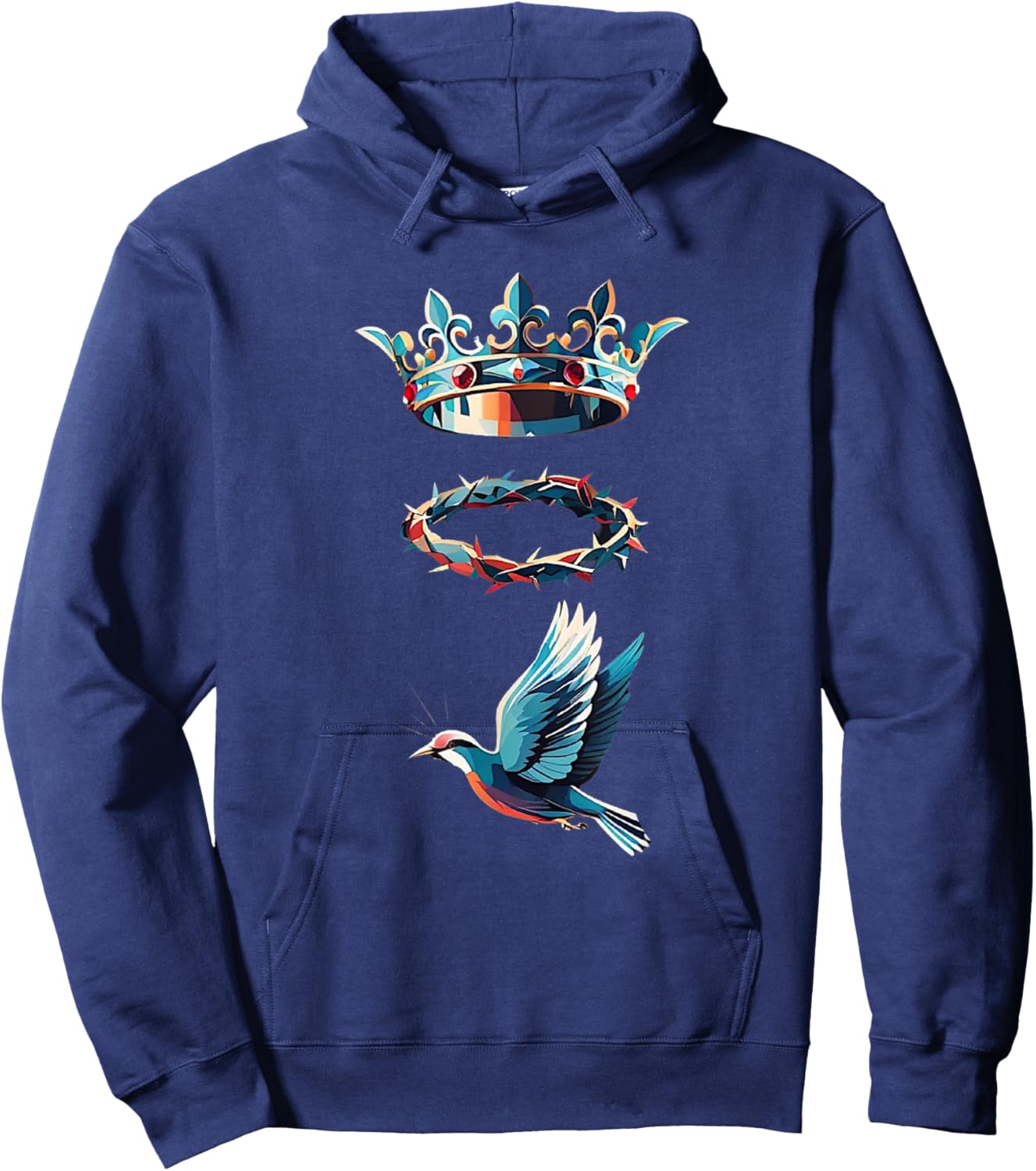 Holy Trinity Father Son and Holy Spirit Catholic Hoodie - Hoodie | Navy