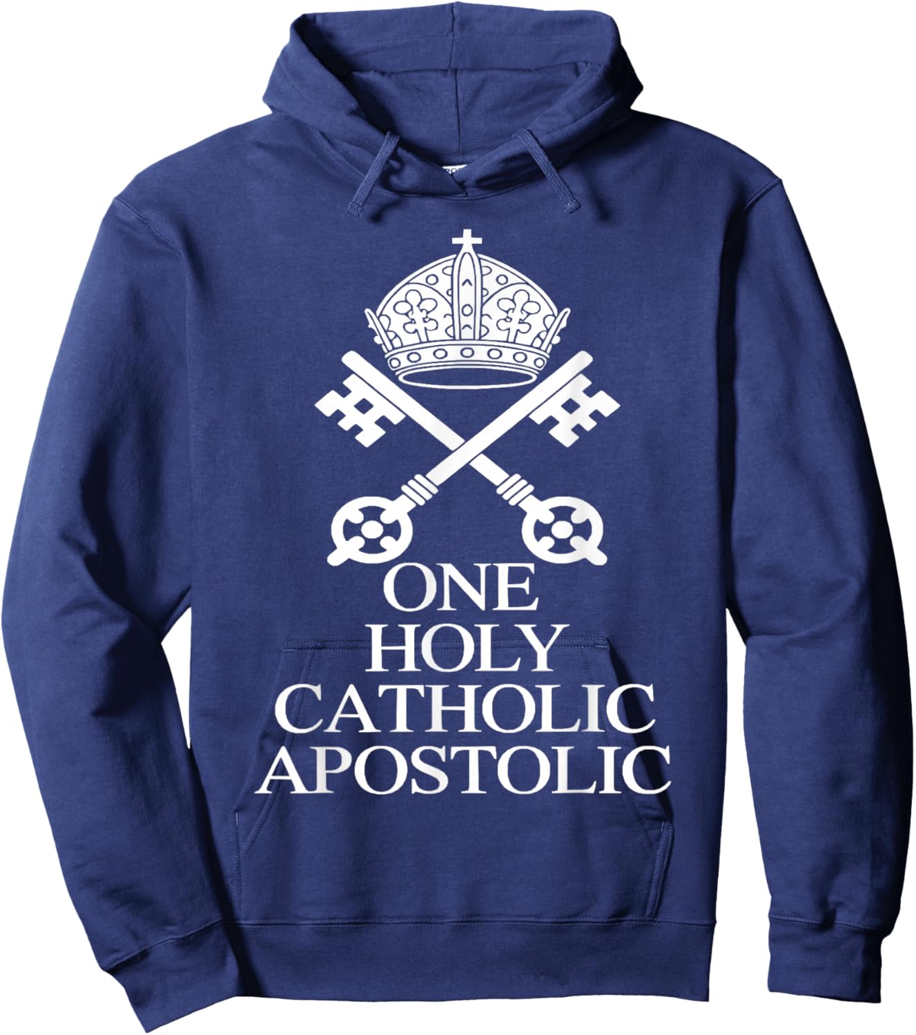 One Holy Catholic Apostolic Papal Keys Hoodie - Hoodie | Navy