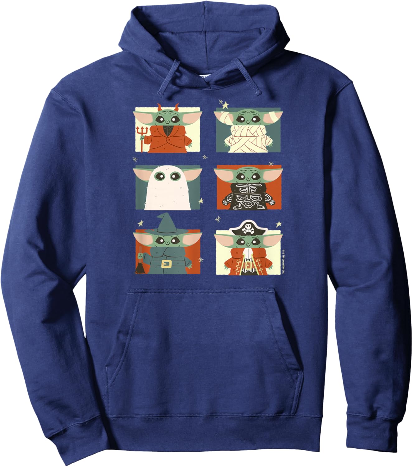 Star Wars - The Mandalorian Grogu Halloween Costumes Hoodie - Hoodie | Navy