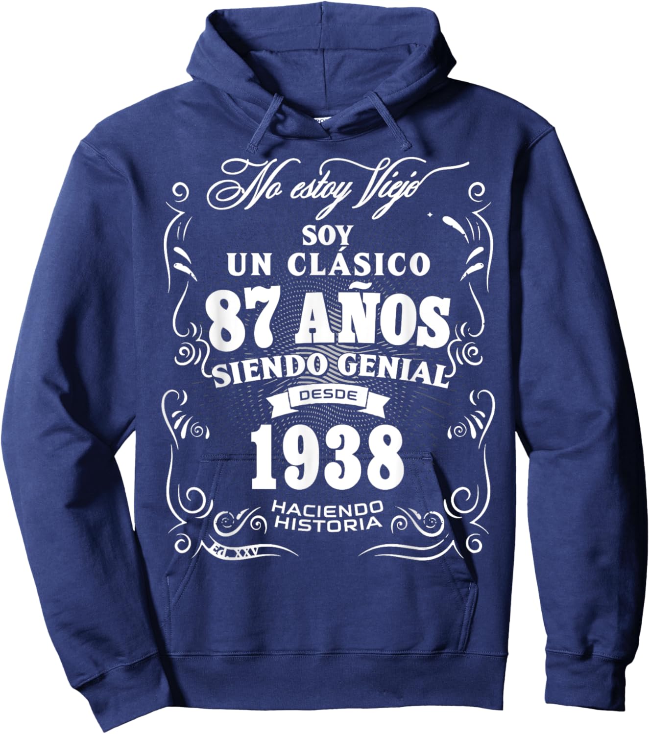 87th Birthday gift in Spanish Regalo cumpleanos 87 Hoodie - Hoodie | Navy