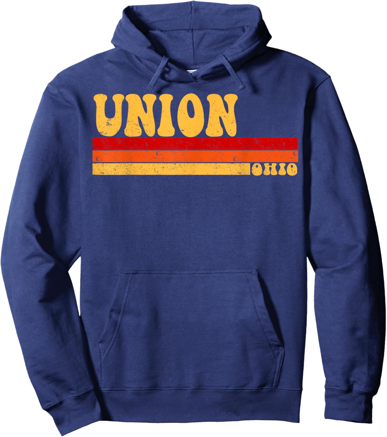 UNION Ohio City Vintage Roots Retro Design 70s 80s Hoodie - Hoodie | Navy
