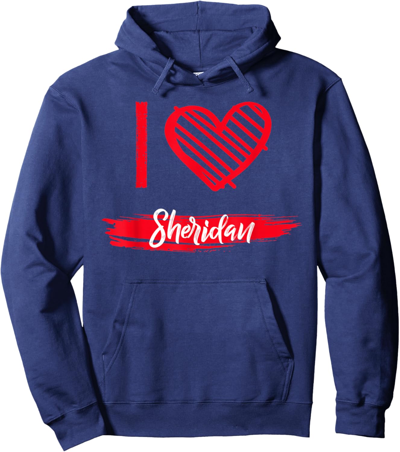I Love Sheridan County I Heart Sheridan Hoodie - Hoodie | Navy