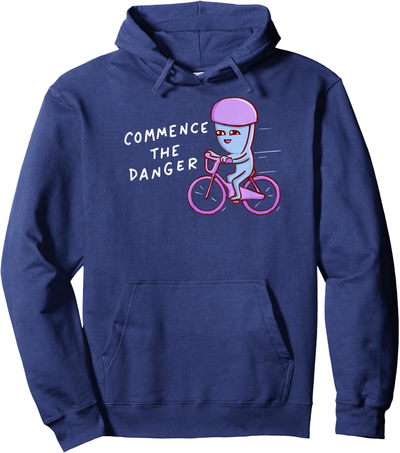 Threadless Nathan W. Pyle Commence The Danger Graphic Hoodie - Hoodie | Navy