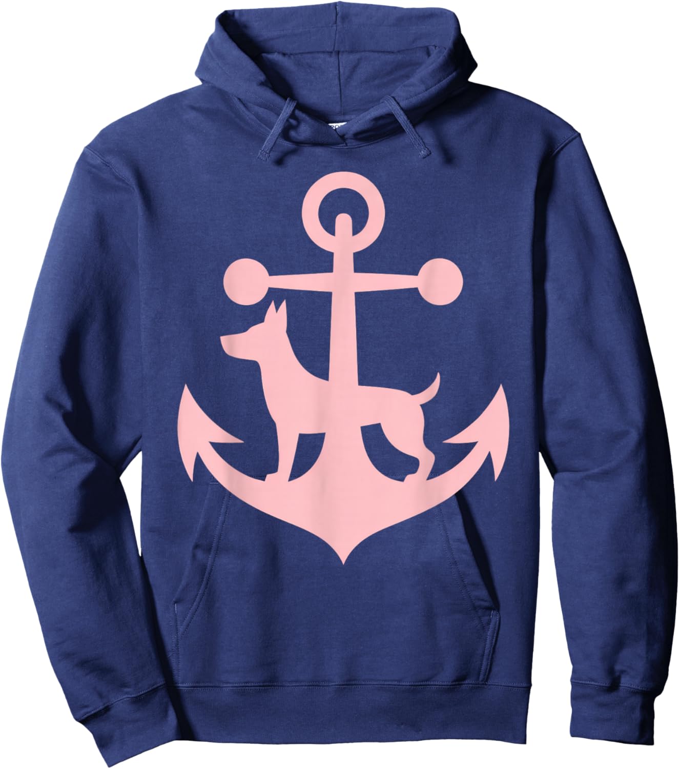 Nautischer Anker für Damen Sommer Segelboot Kreuzfahrt Hund Anker Hoodie - Hoodie | Navy