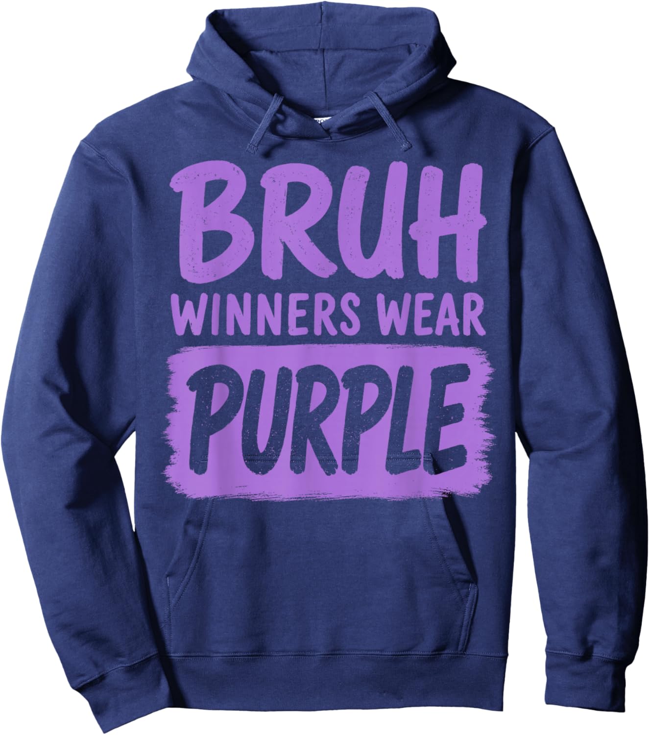 Bruh Winners Wear Purple Funny Teacher Kid Field Day Games Hoodie - Hoodie | Navy