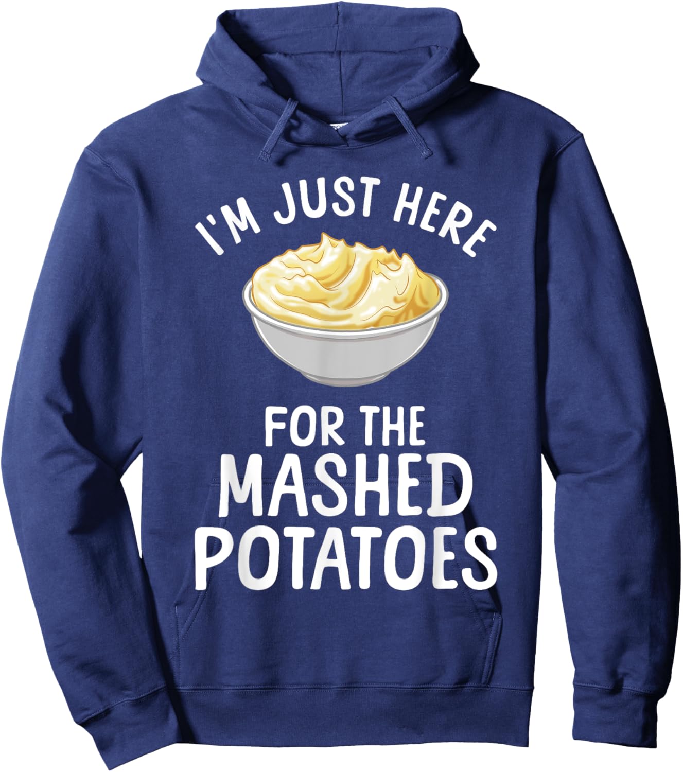 Funny Mashed Potato Art Women Food Mash Thanksgiving Hoodie - Hoodie | Navy