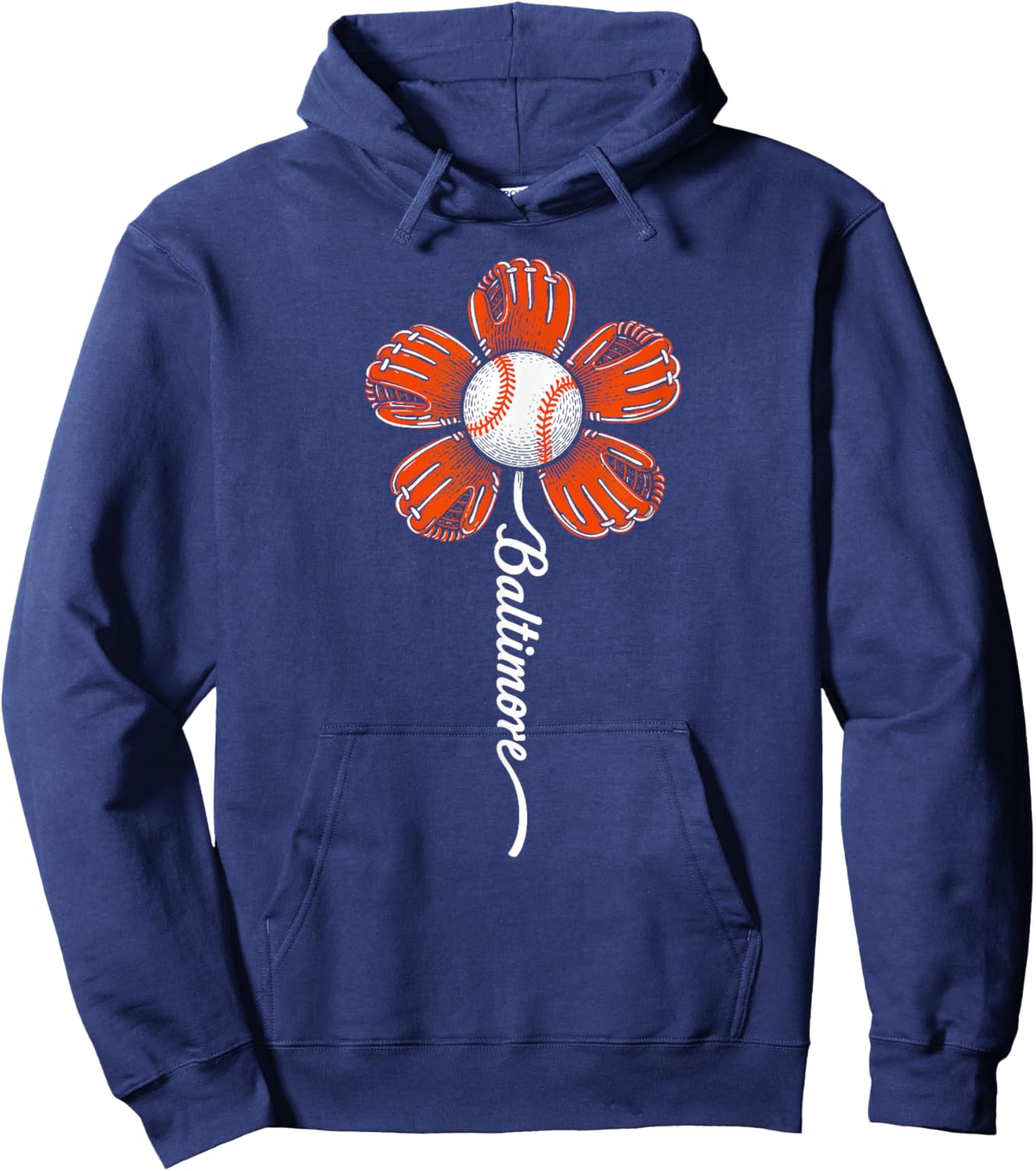 Baltimore Flower Women Boys Girls Kids Hoodie - Hoodie | Navy