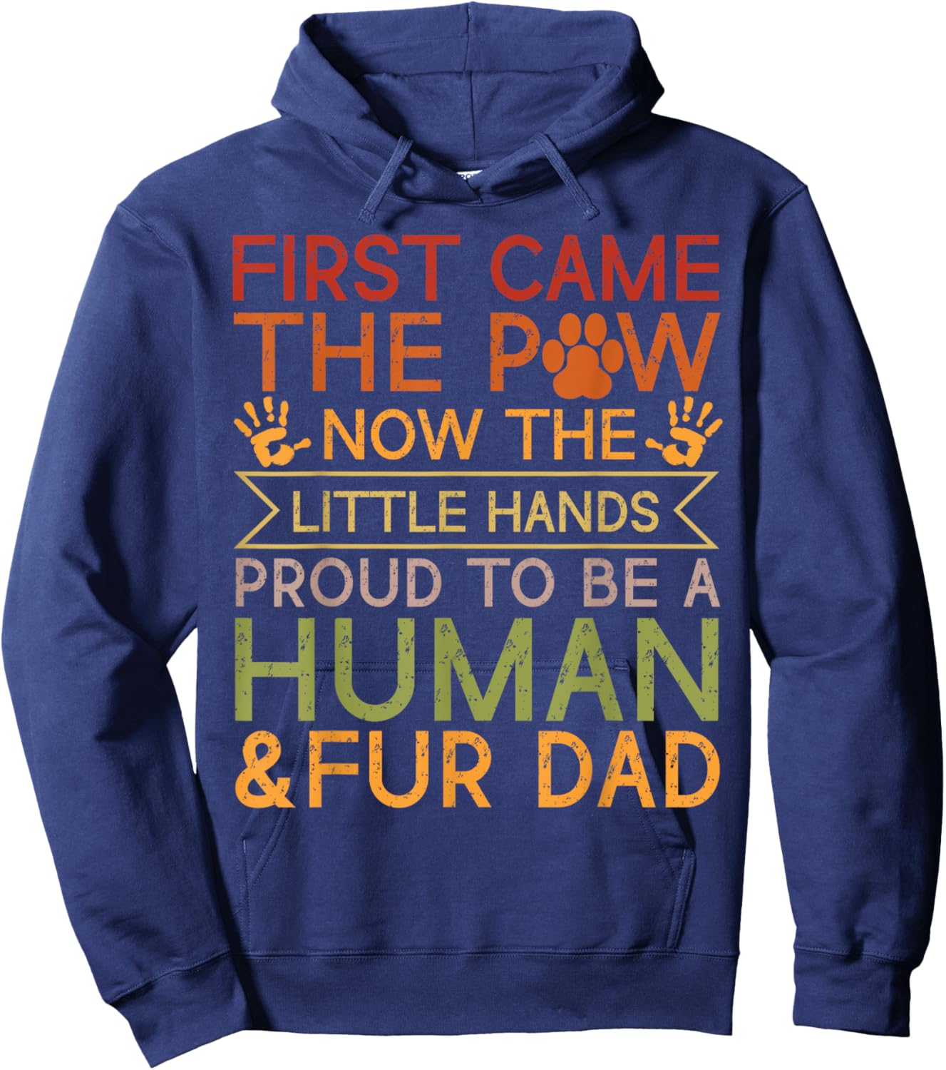 Fur Baby To Human Baby Pregnancy New Dad Father's Day Hoodie - Hoodie | Navy