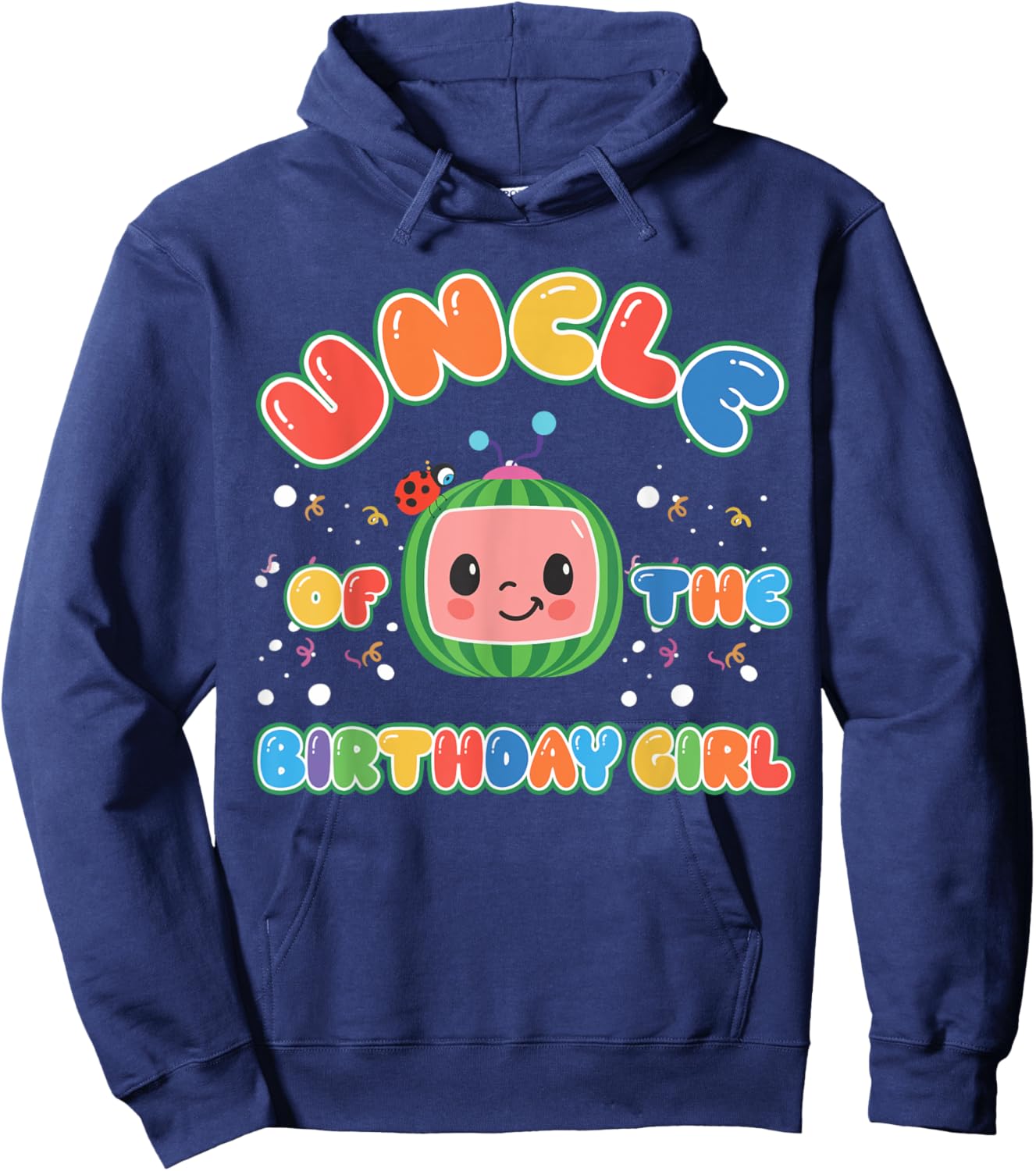 Uncle Of The Birthday Girl Melon Family Matching Funny Hoodie - Hoodie | Navy