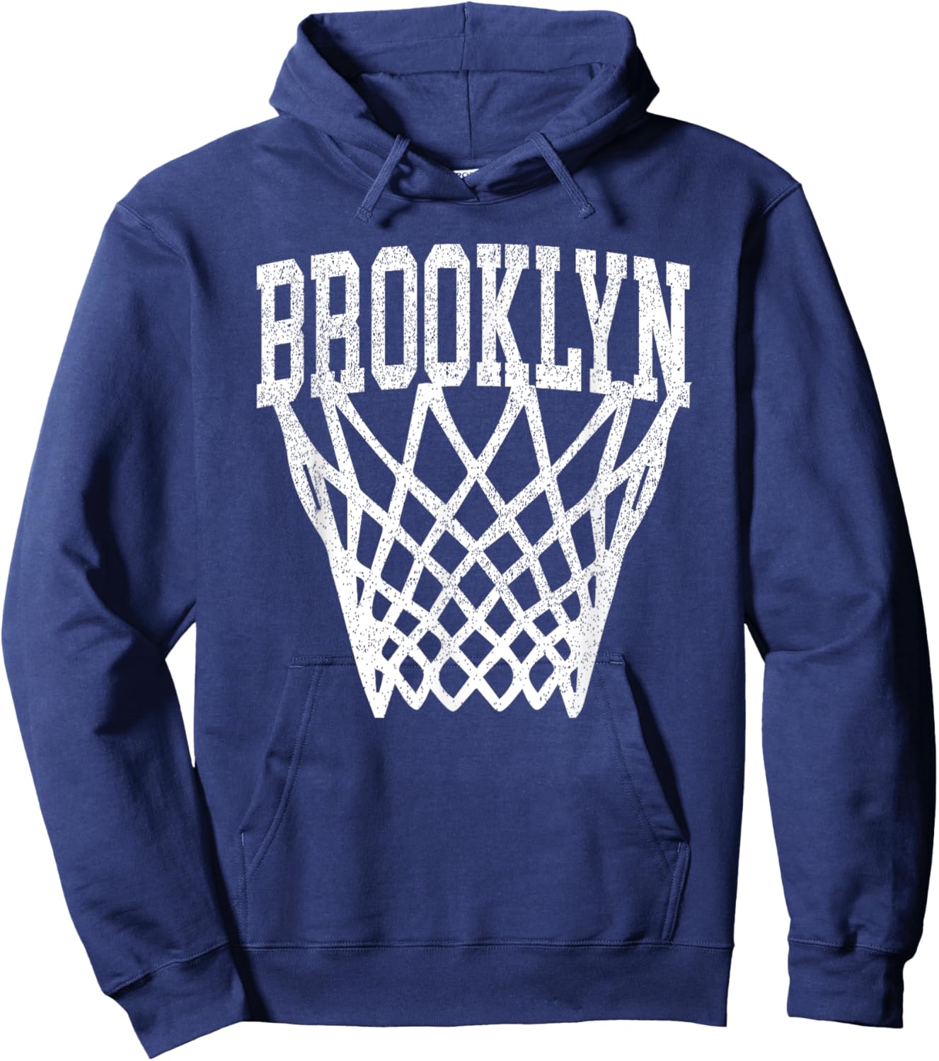 Brooklyn Vintage Basketball Net Hoodie - Hoodie | Navy