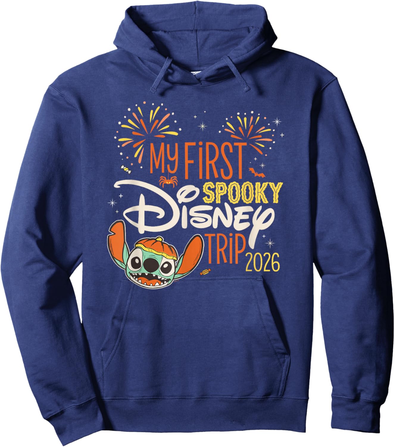 Disney Stitch My First Spooky Disney Trip 2026 Halloween Hoodie - Hoodie | Navy