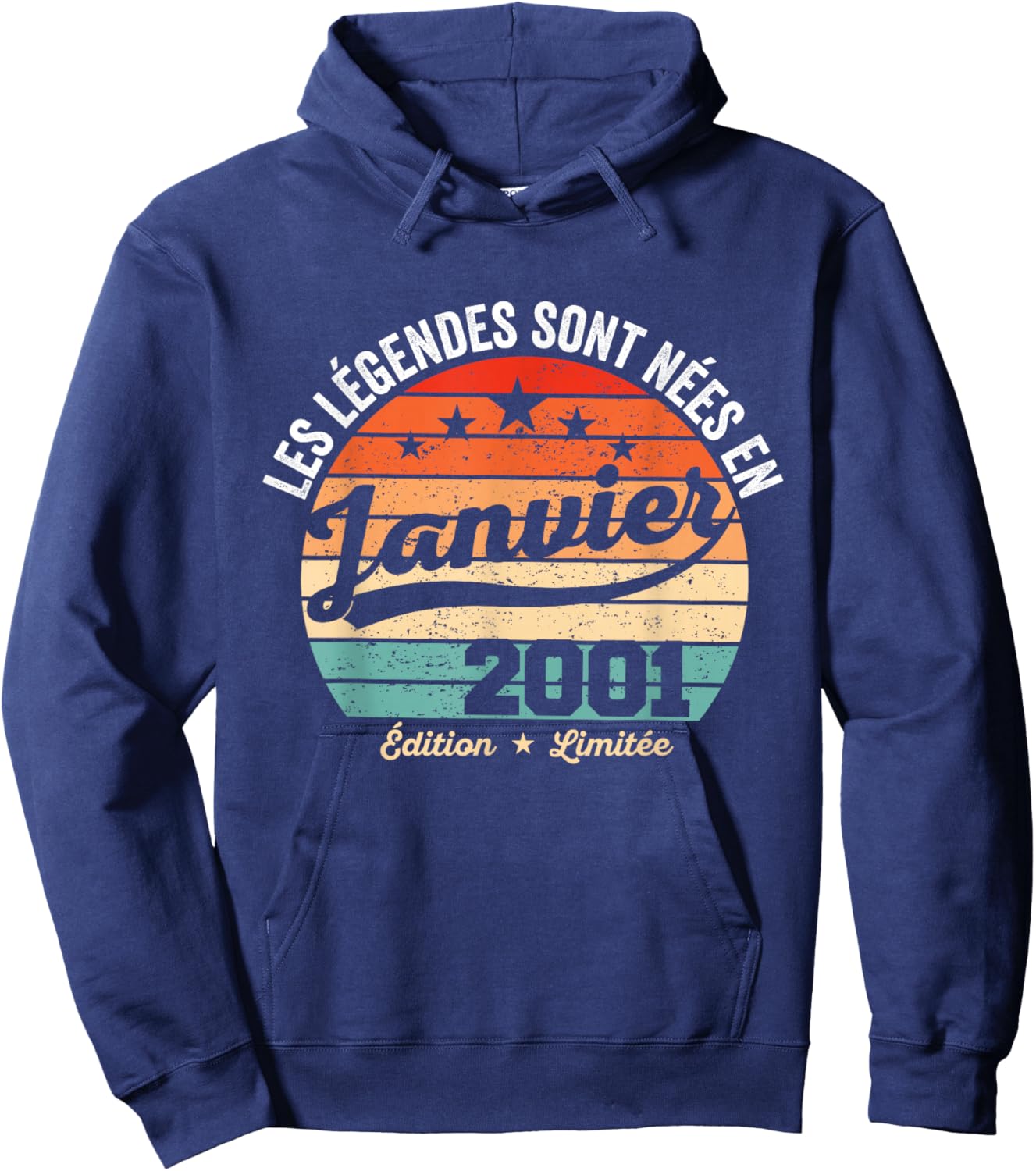 Legends Are Born in January 2001 25th Anniversary Hoodie - Hoodie | Navy