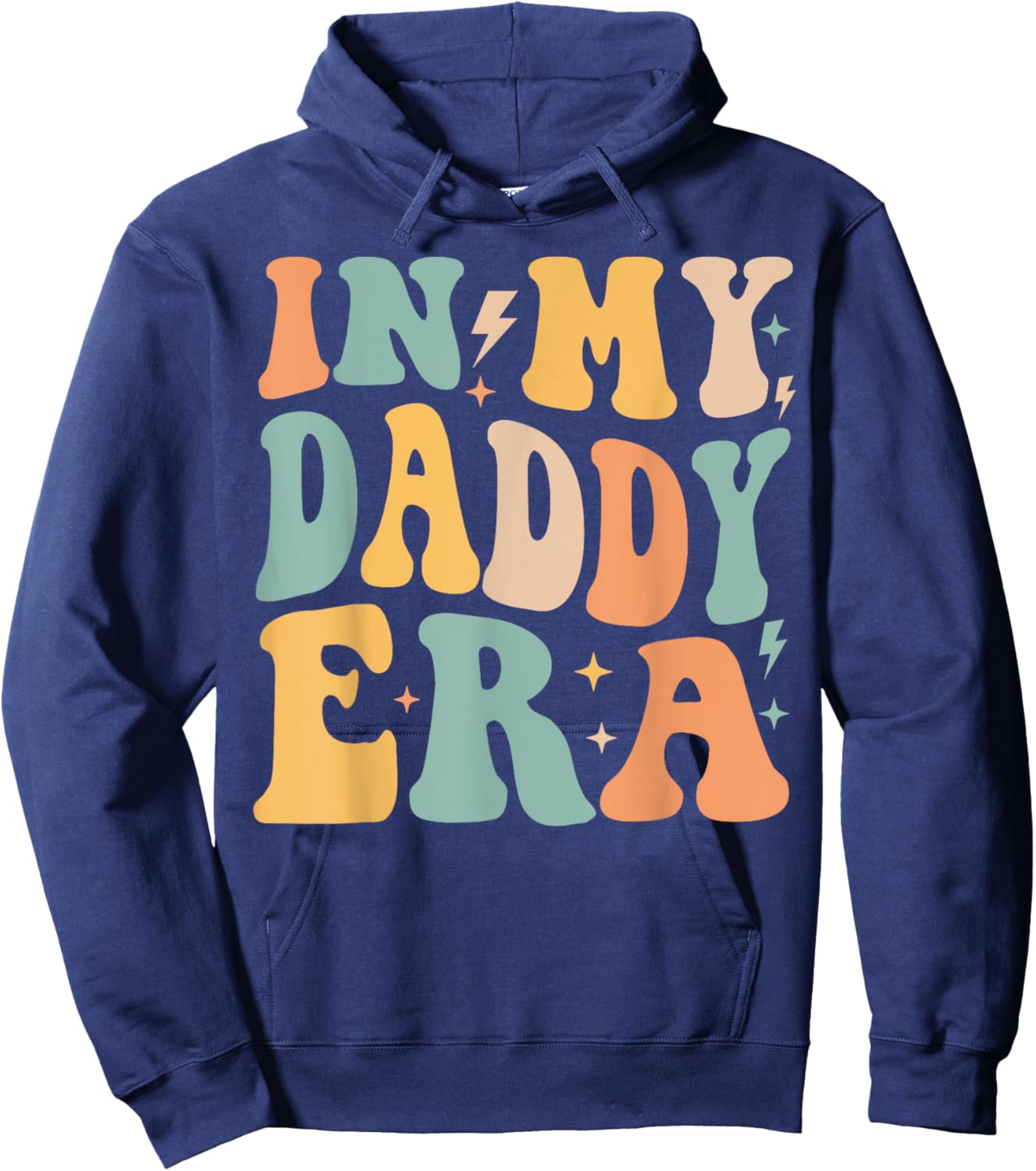 Retro Groovy In My Daddy Era Father's Day Hoodie - Hoodie | Navy