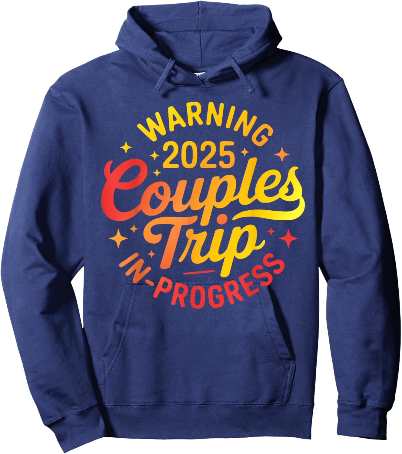 2025 Couples Trip In Progress Of Romantic Baecation Matching Hoodie - Hoodie | Navy