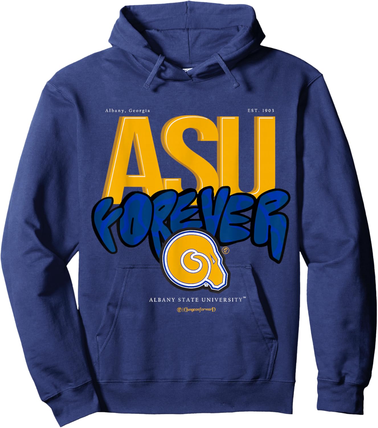 The Yard Essentials - Albany State University - ASU Forever Hoodie - Hoodie | Navy