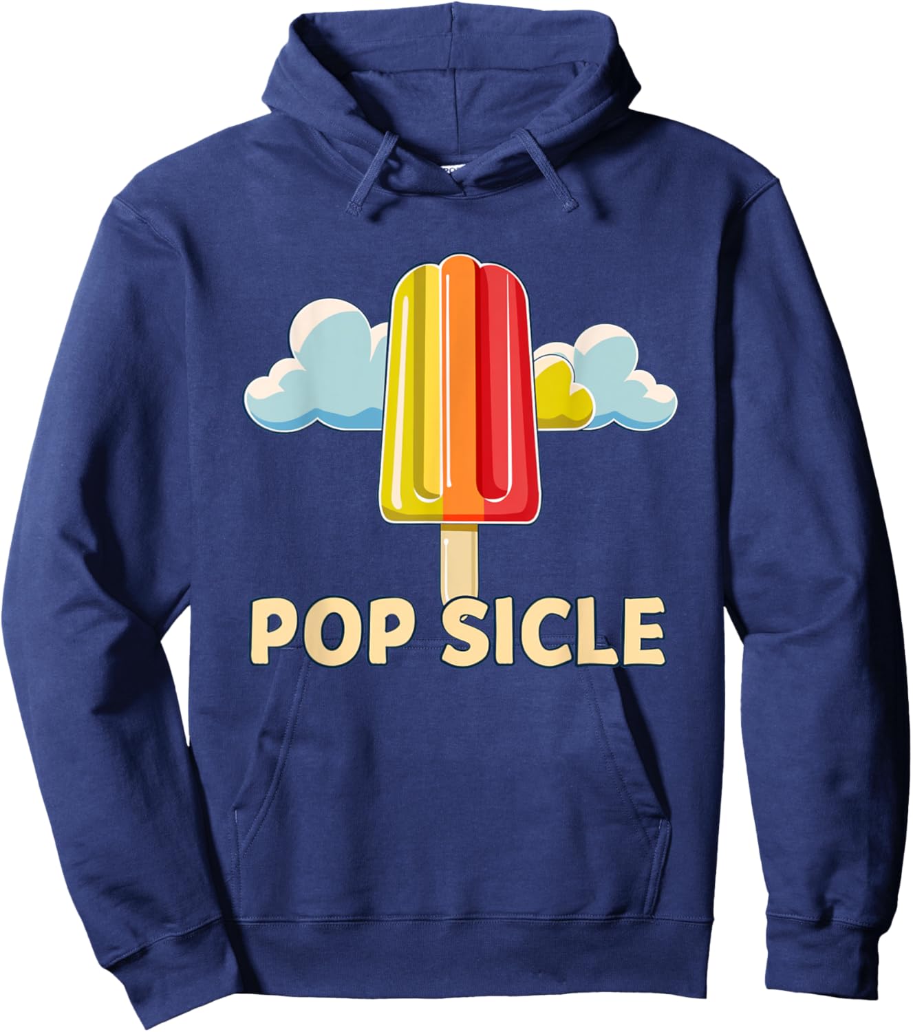 Funny rainbow Popsicle Outfit for Ice Cream Lovers Men Women Kids Hoodie - Hoodie | Navy