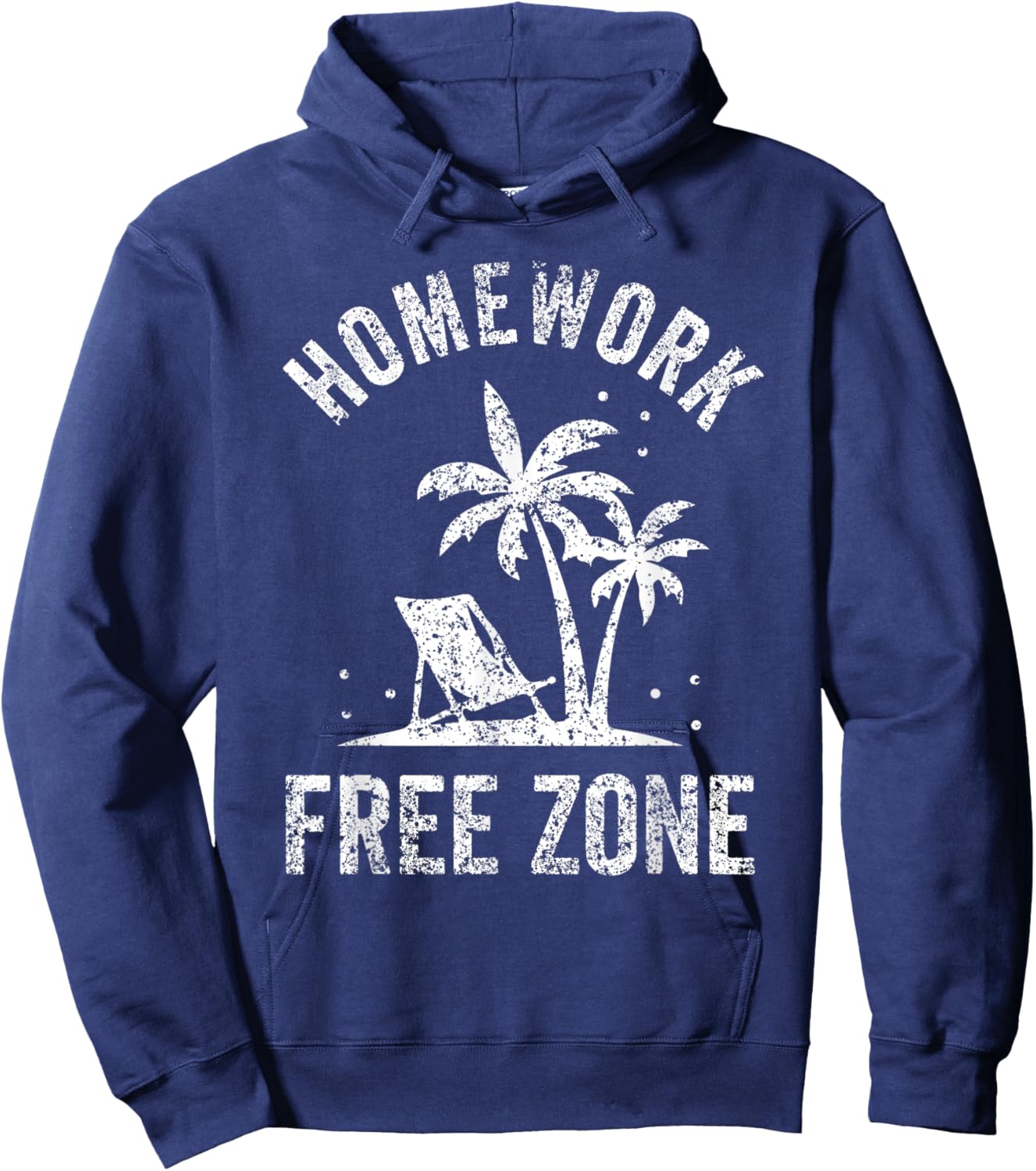 Homework-Free Zone Kids Children Pupils End Of School Hoodie - Hoodie | Navy