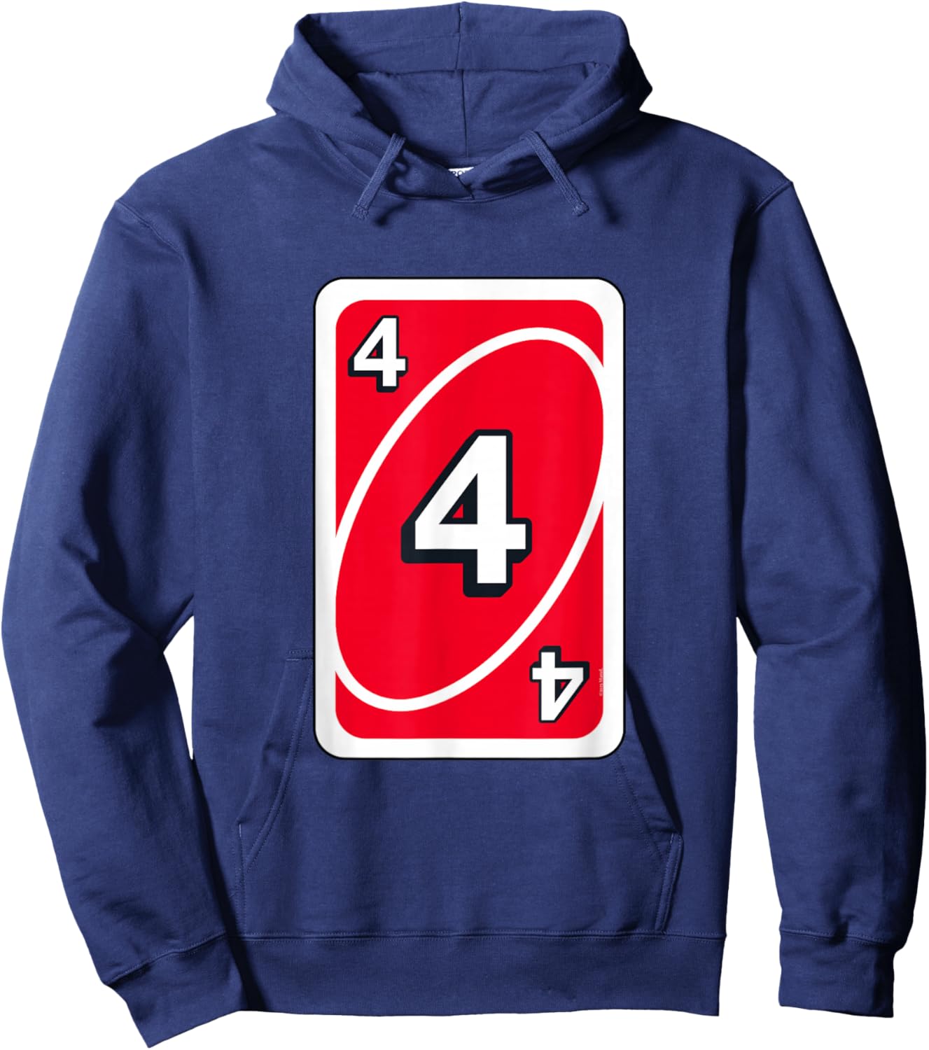 UNO Halloween Red 4" Card Hoodie - Hoodie | Navy