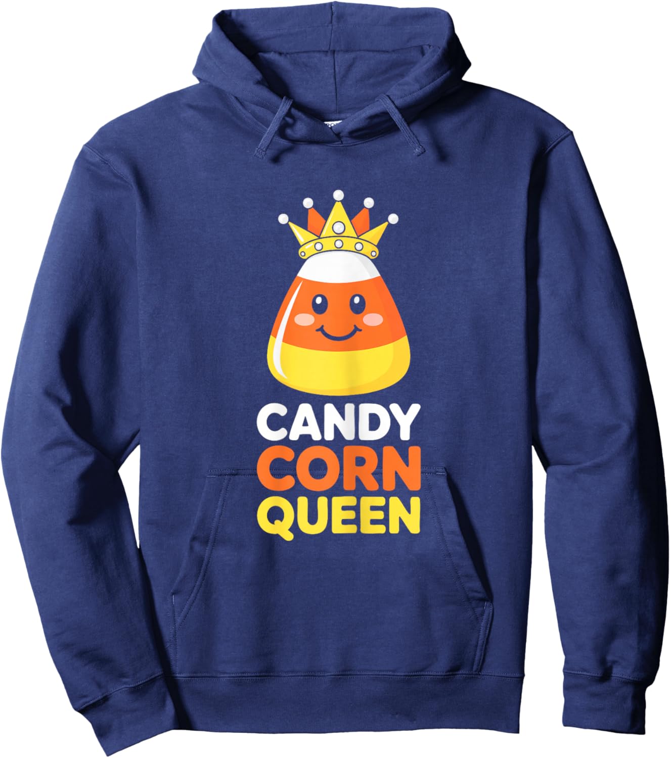 Candy Corn Queen Shirt Adult Women Girl Halloween Costume Hoodie - Hoodie | Navy