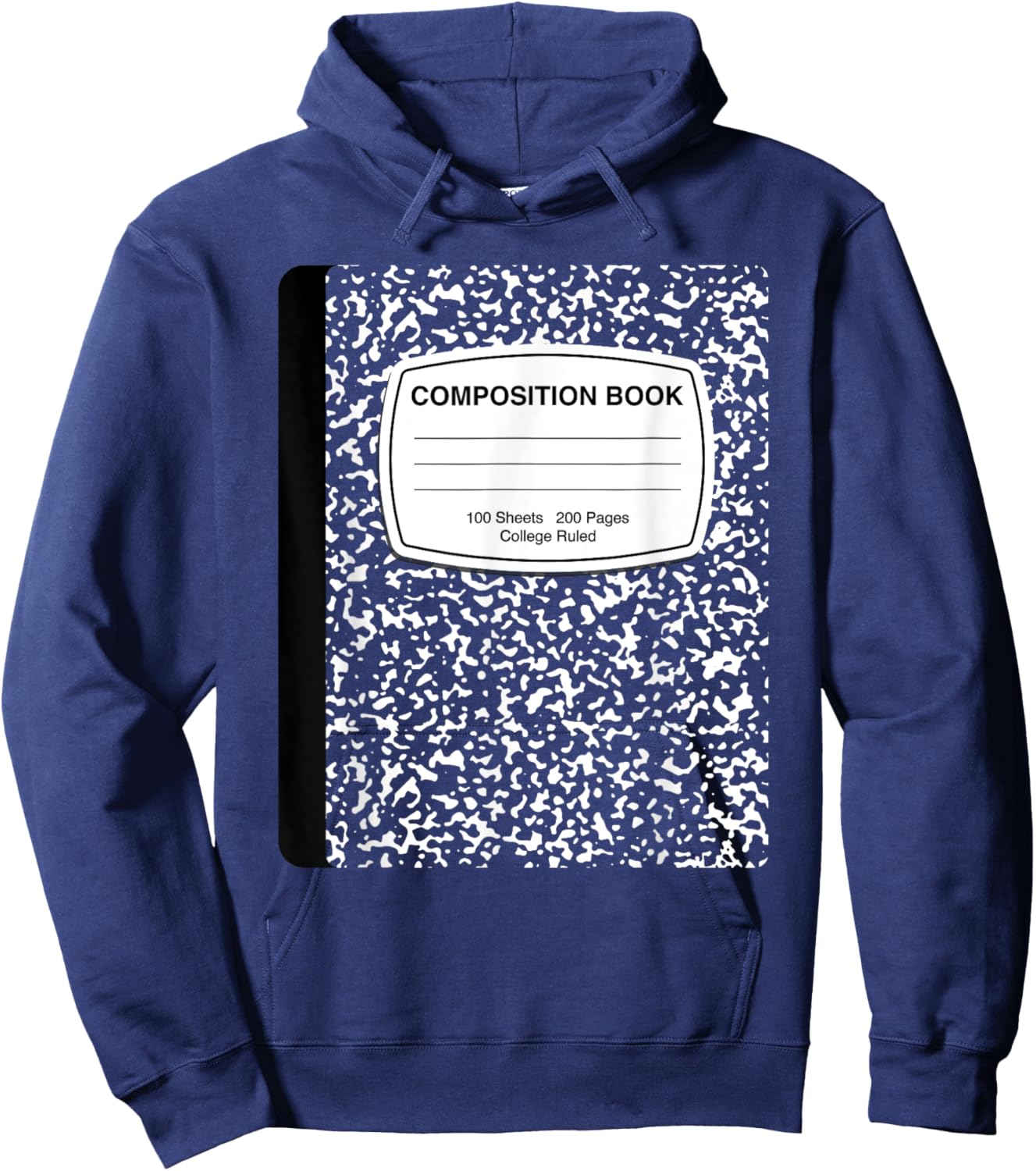 Composition Notebook Costume - Matching Group Halloween Hoodie - Hoodie | Navy
