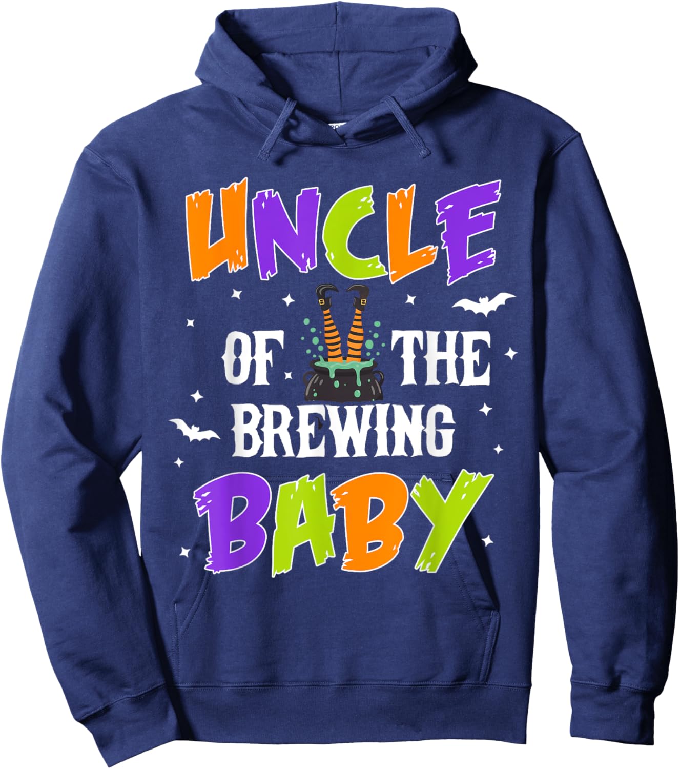 Uncle of the Brewing Baby Halloween Theme Baby Shower Hoodie - Hoodie | Navy