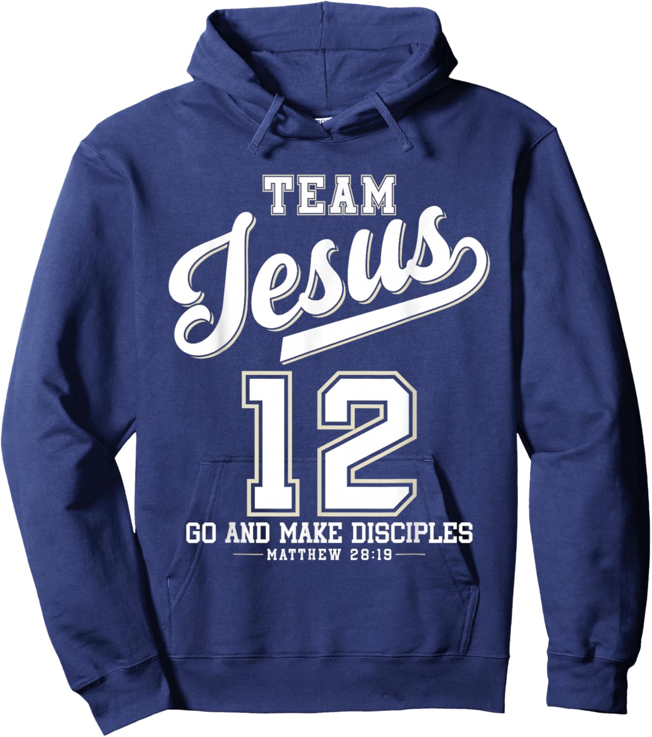 Jesus Baseball Team Jesus Christian Matthew 28:19 Verse Hoodie - Hoodie | Navy