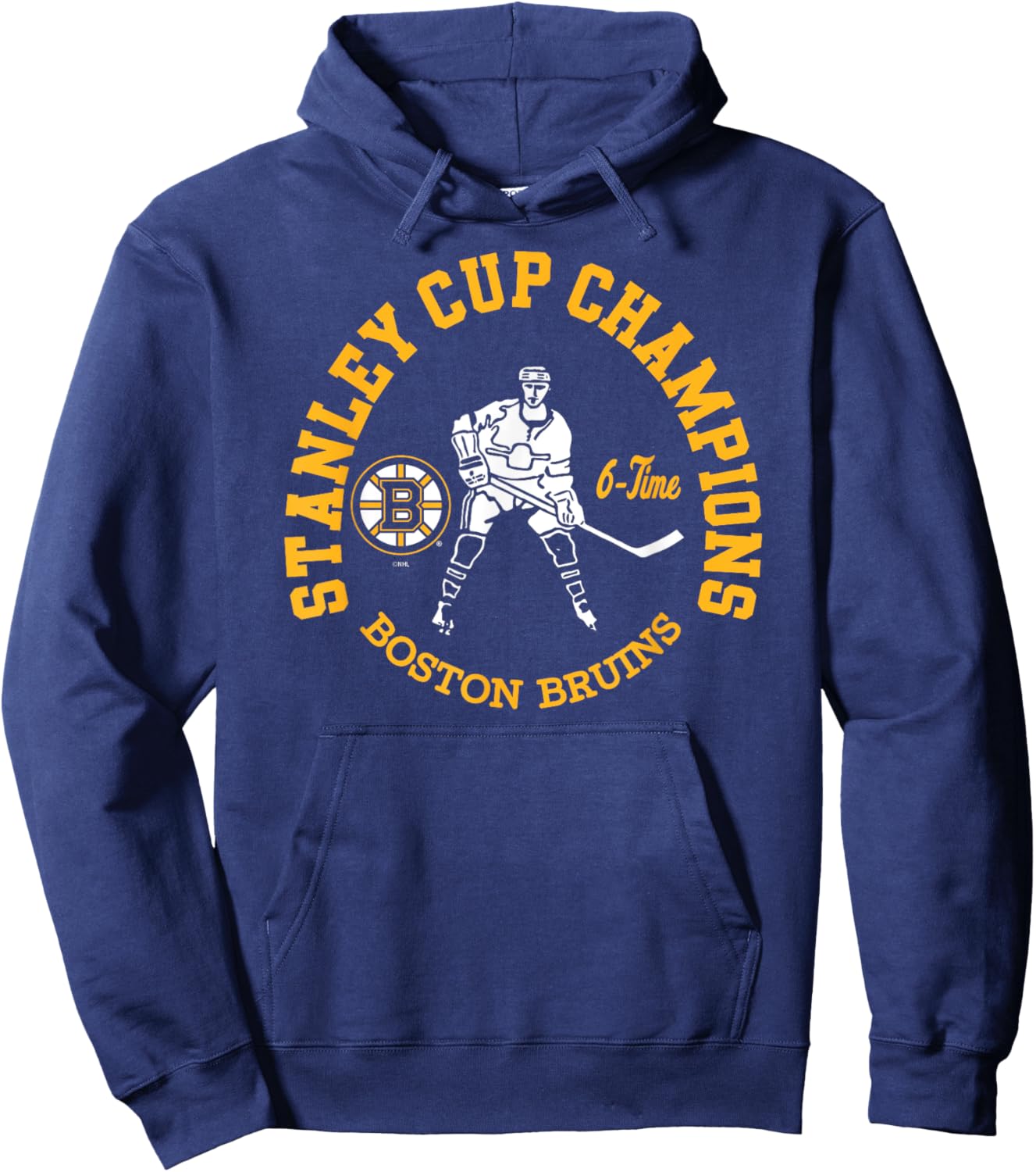 Boston Bruins Stanley Cup Champions 6-Time Black Hoodie - Hoodie | Navy