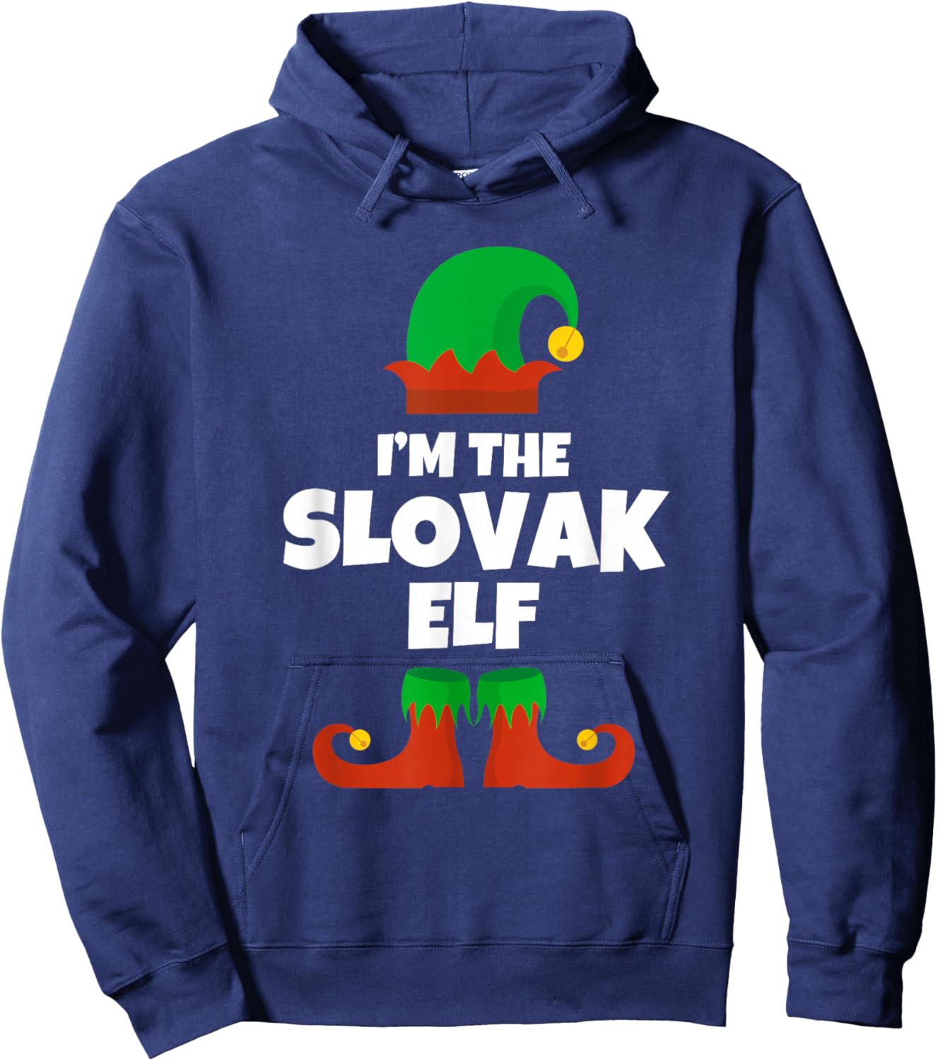 I'm The Slovak Elf Family Pajama Christmas Funny Slovakia Hoodie - Hoodie | Navy