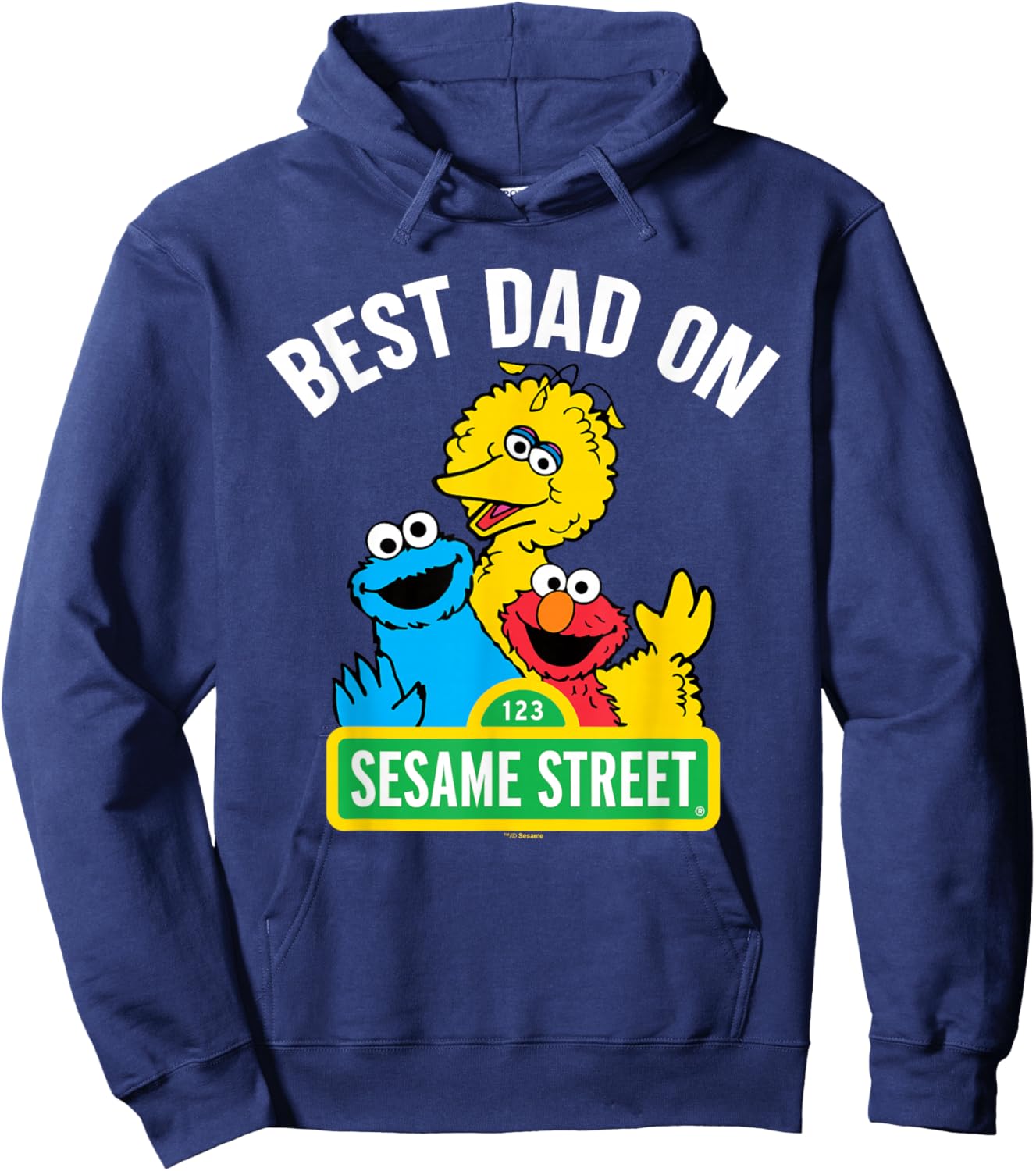 Sesame Street Father's Day Best Dad On Sesame Street Hoodie - Hoodie | Navy