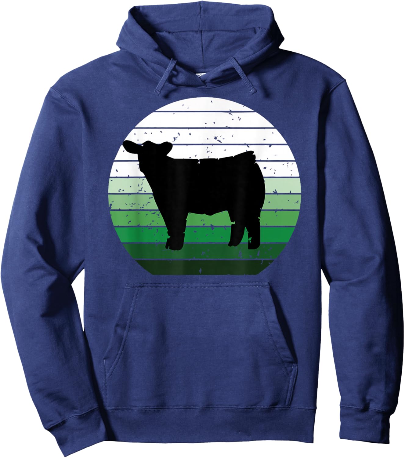 cow show, Show Steer Hoodie - Hoodie | Navy