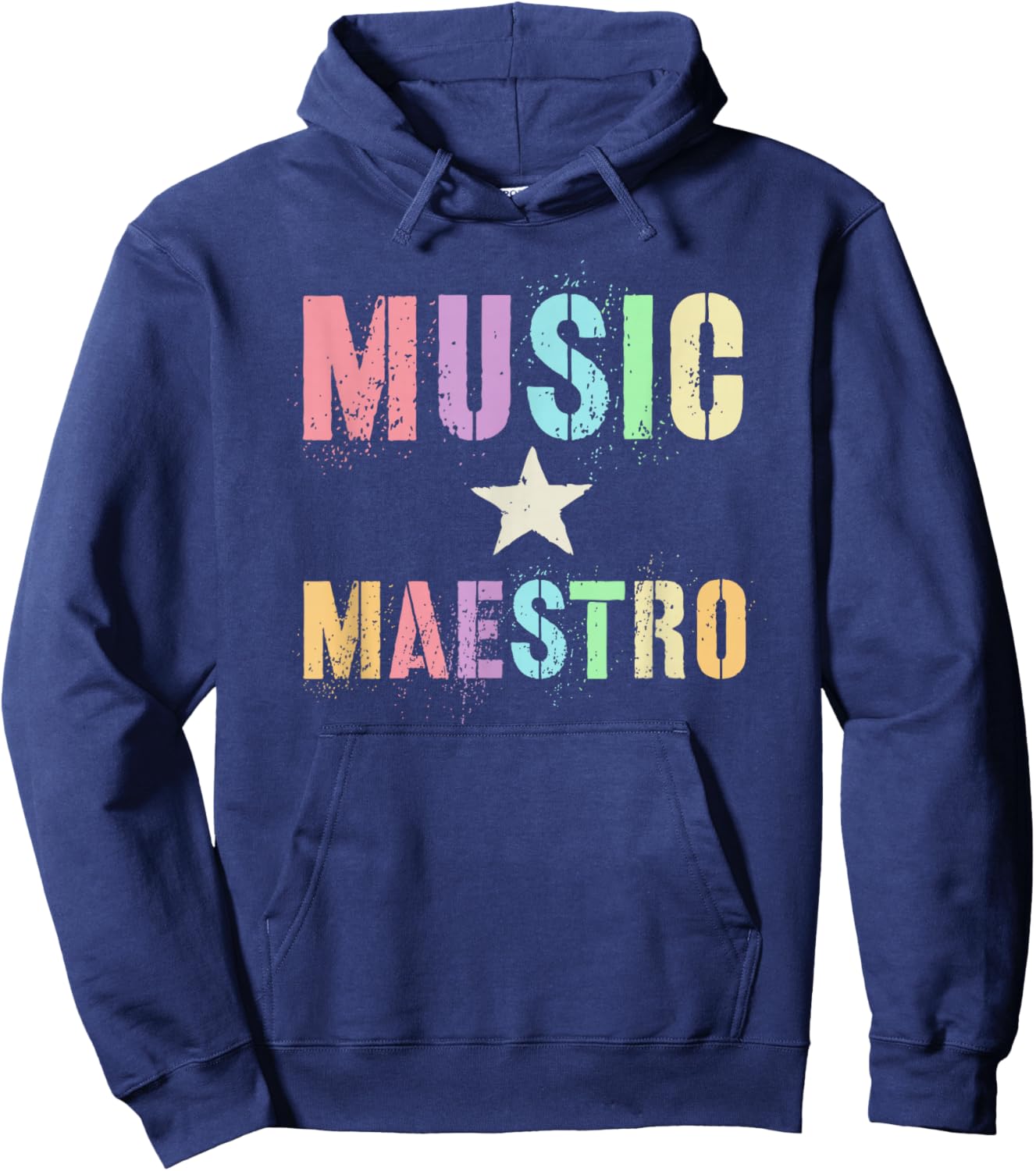 Vintage MUSIC MAESTRO Composer Teacher Musical Instrument Hoodie - Hoodie | Navy
