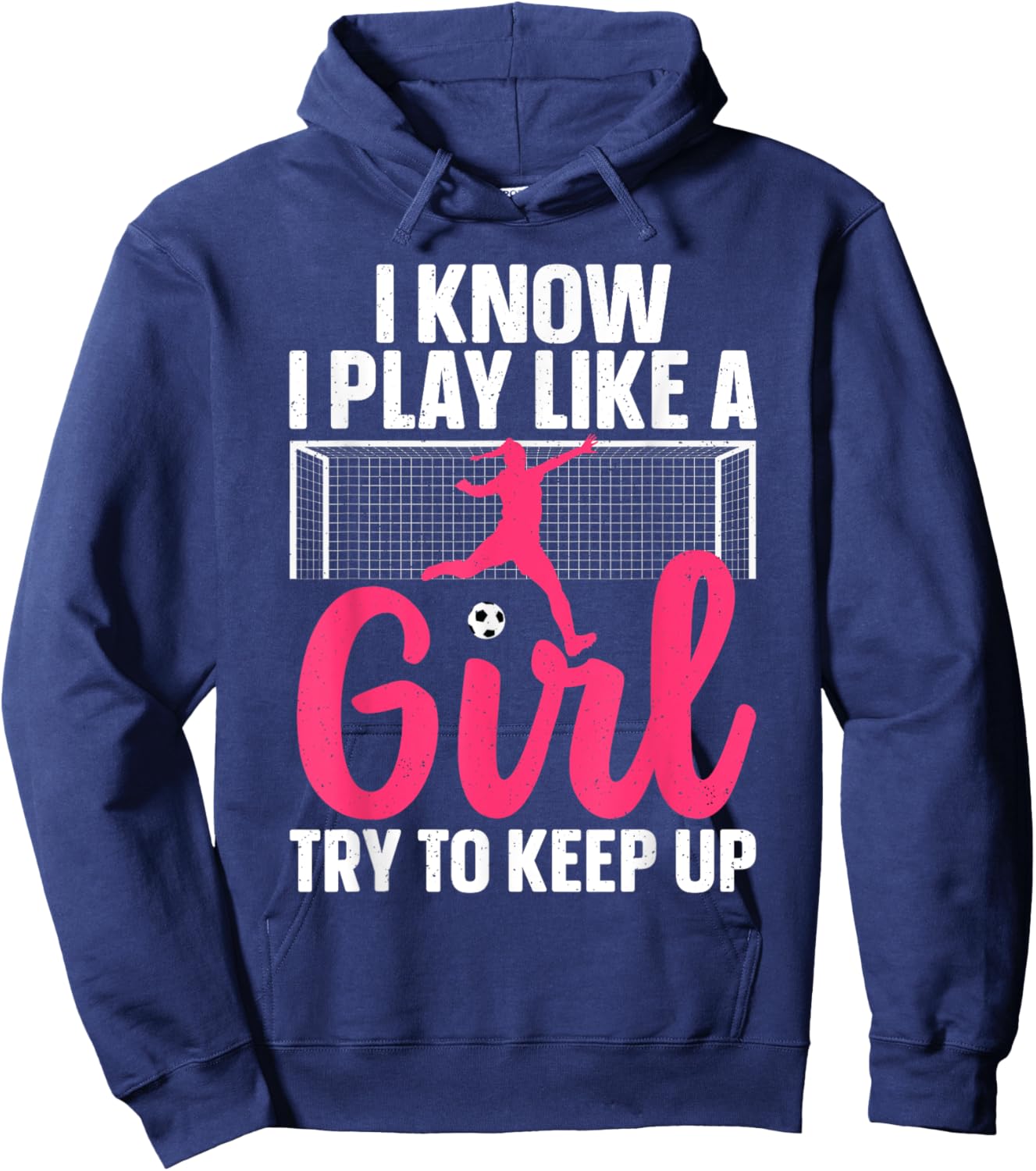 Funny Soccer Art Girls Soccer Player Soccer Lover Hoodie - Hoodie | Navy